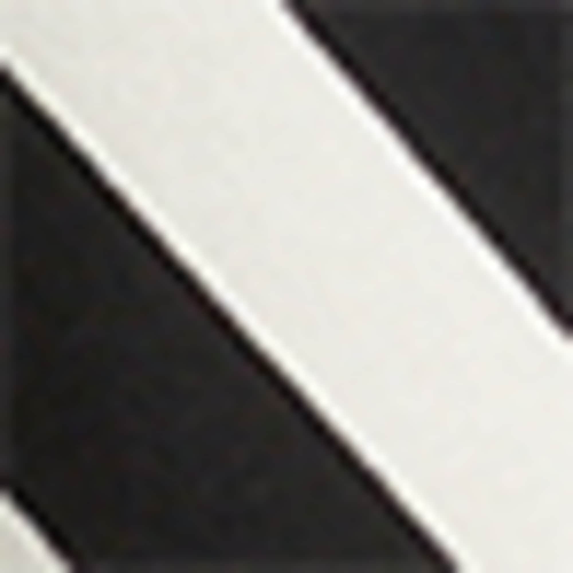 V-neck dress - straight fit - striped black / white