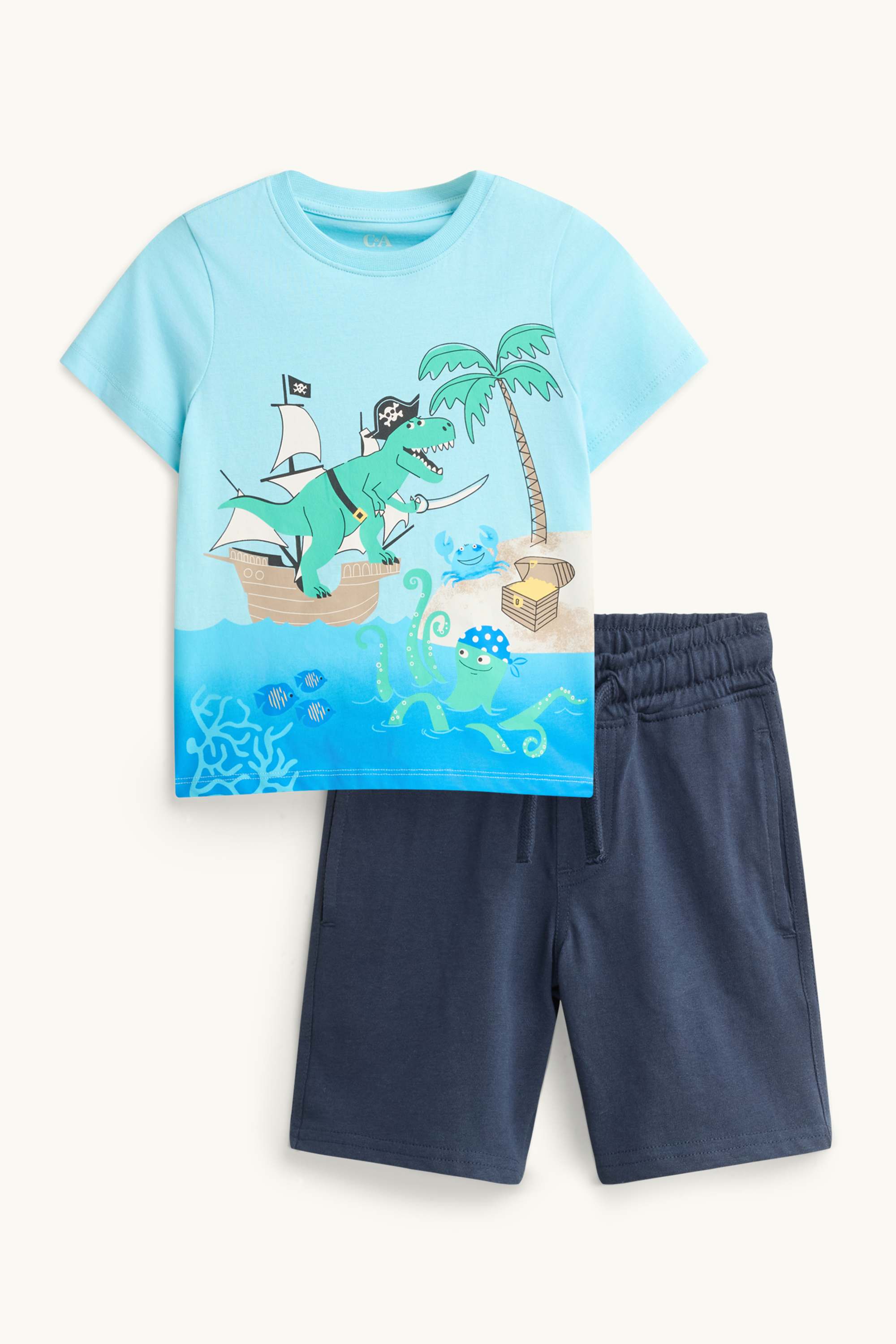 Sea - set - short sleeve T-shirt and shorts - 2 piece blue