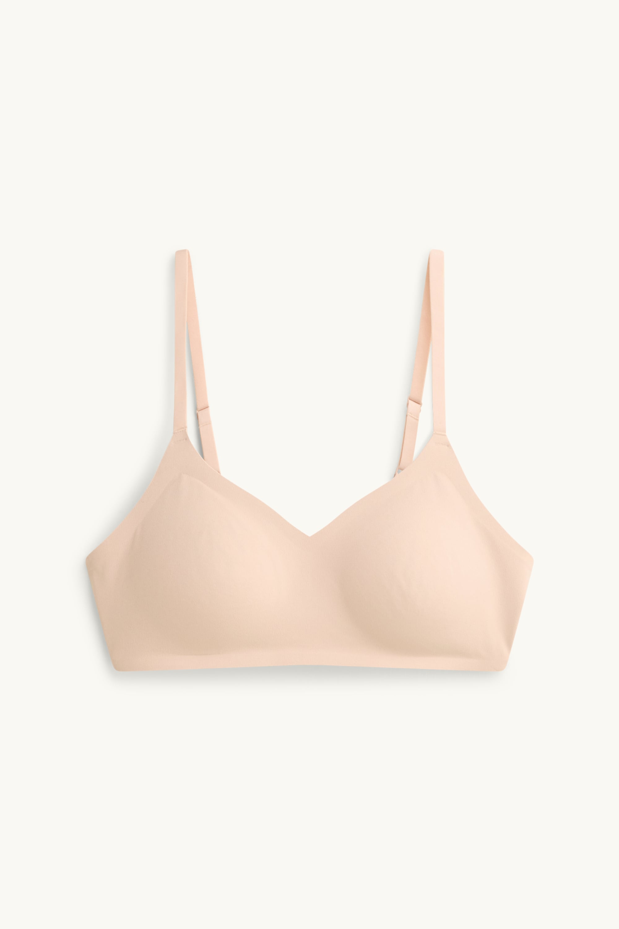 Non-wired invisible bra - padded beige (2)