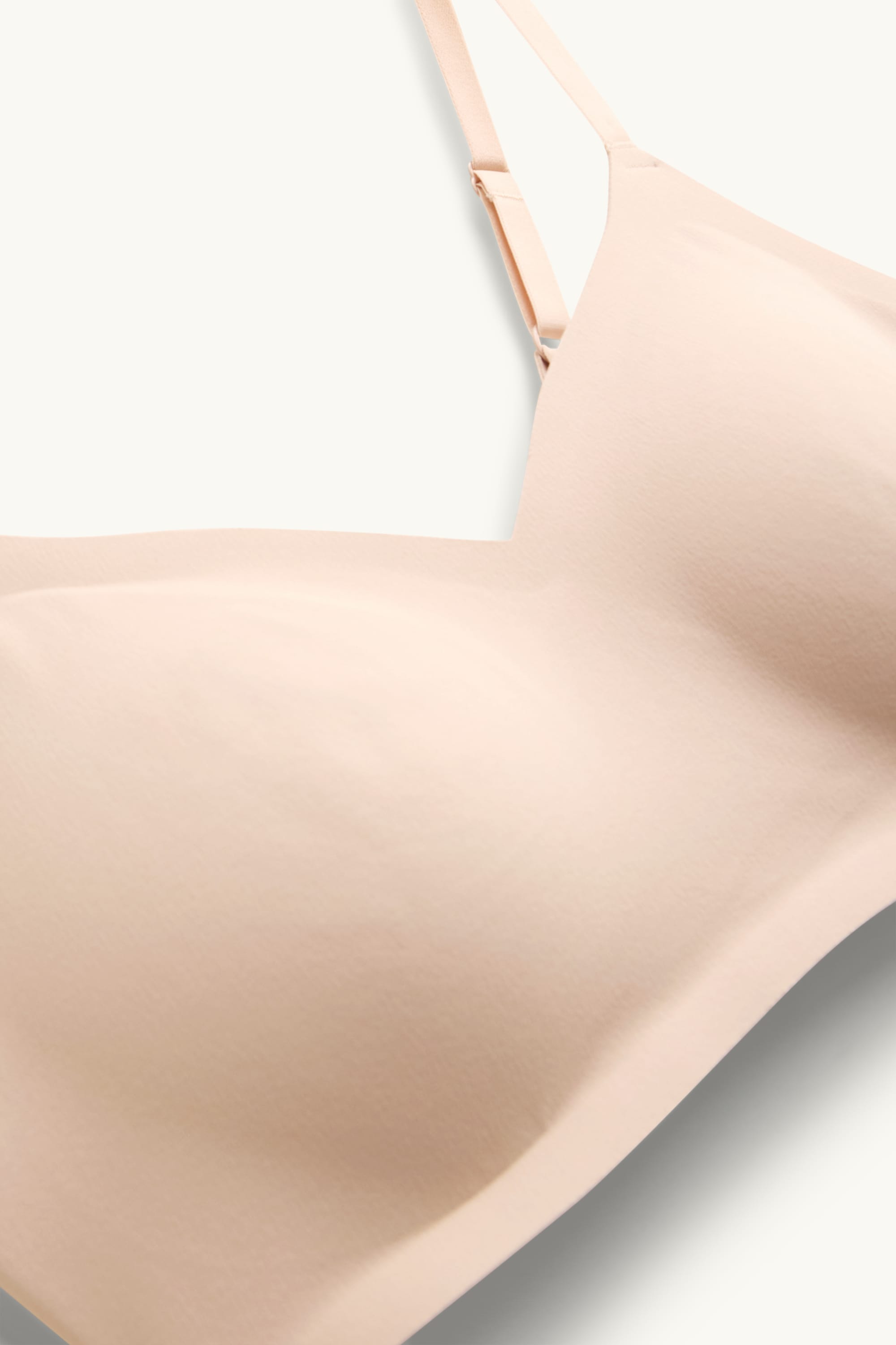 Non-wired invisible bra - padded beige (2)