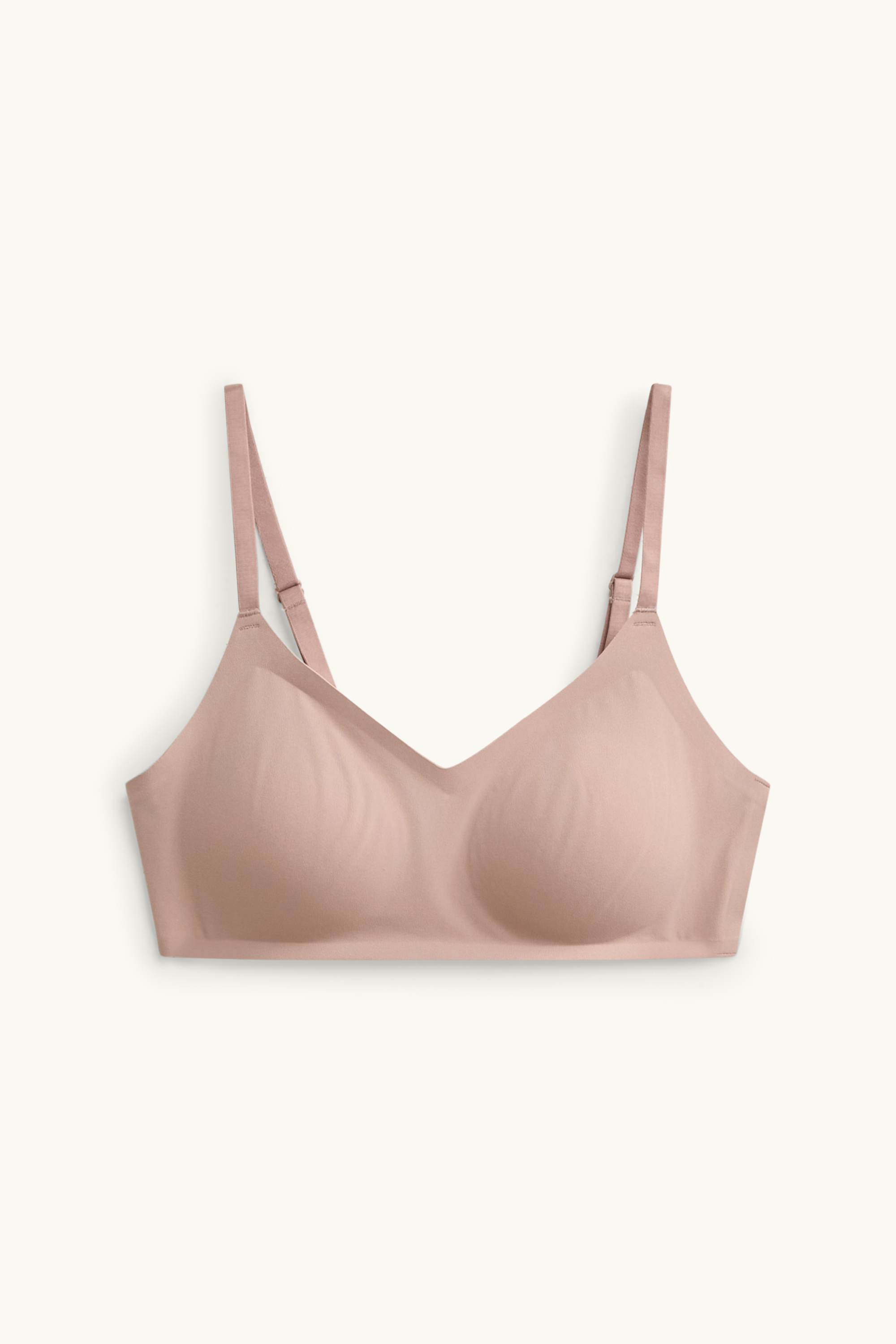 Non-wired invisible bra - padded beige (4)
