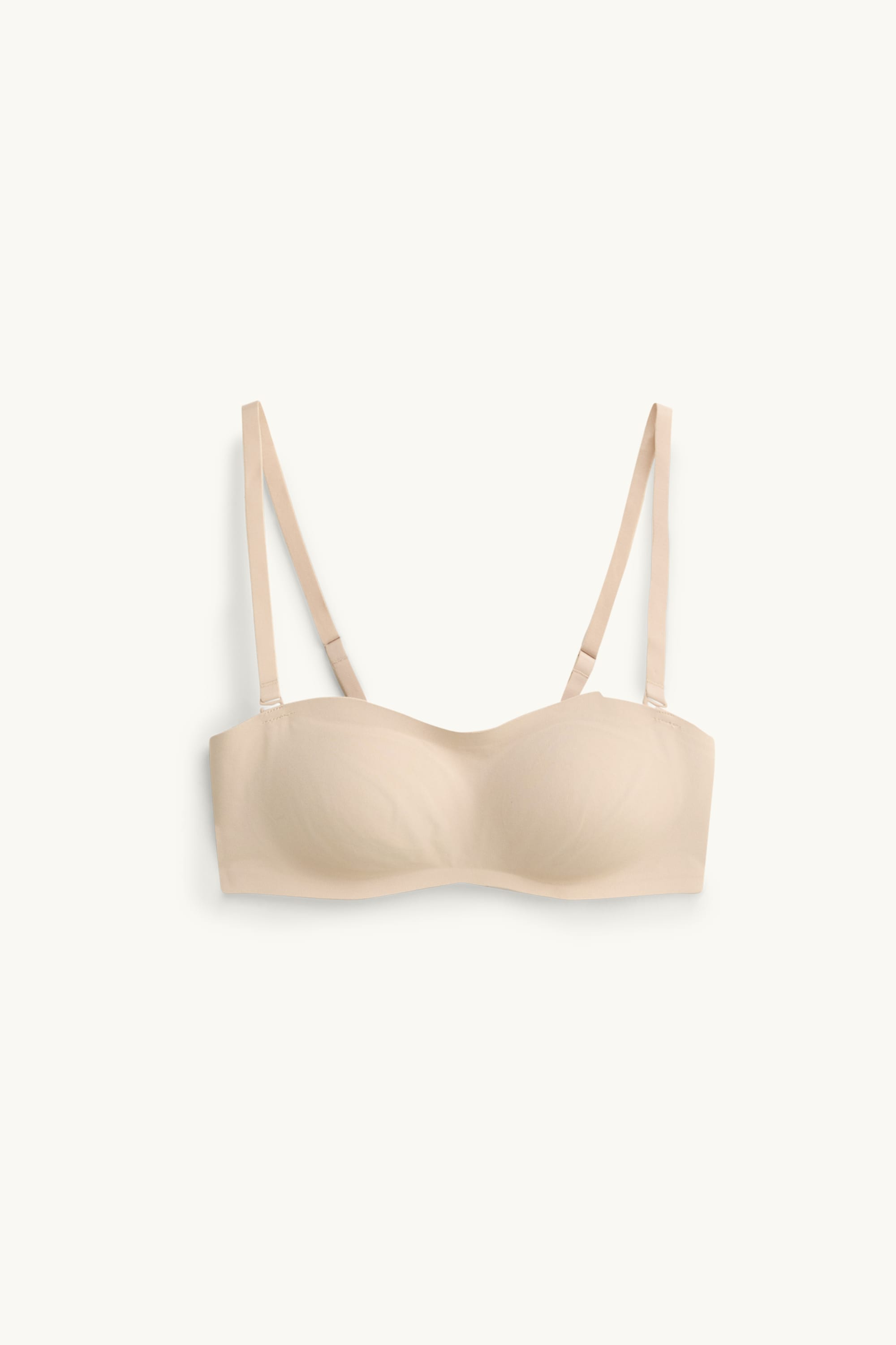 Invisible bandeau bra - padded creme
