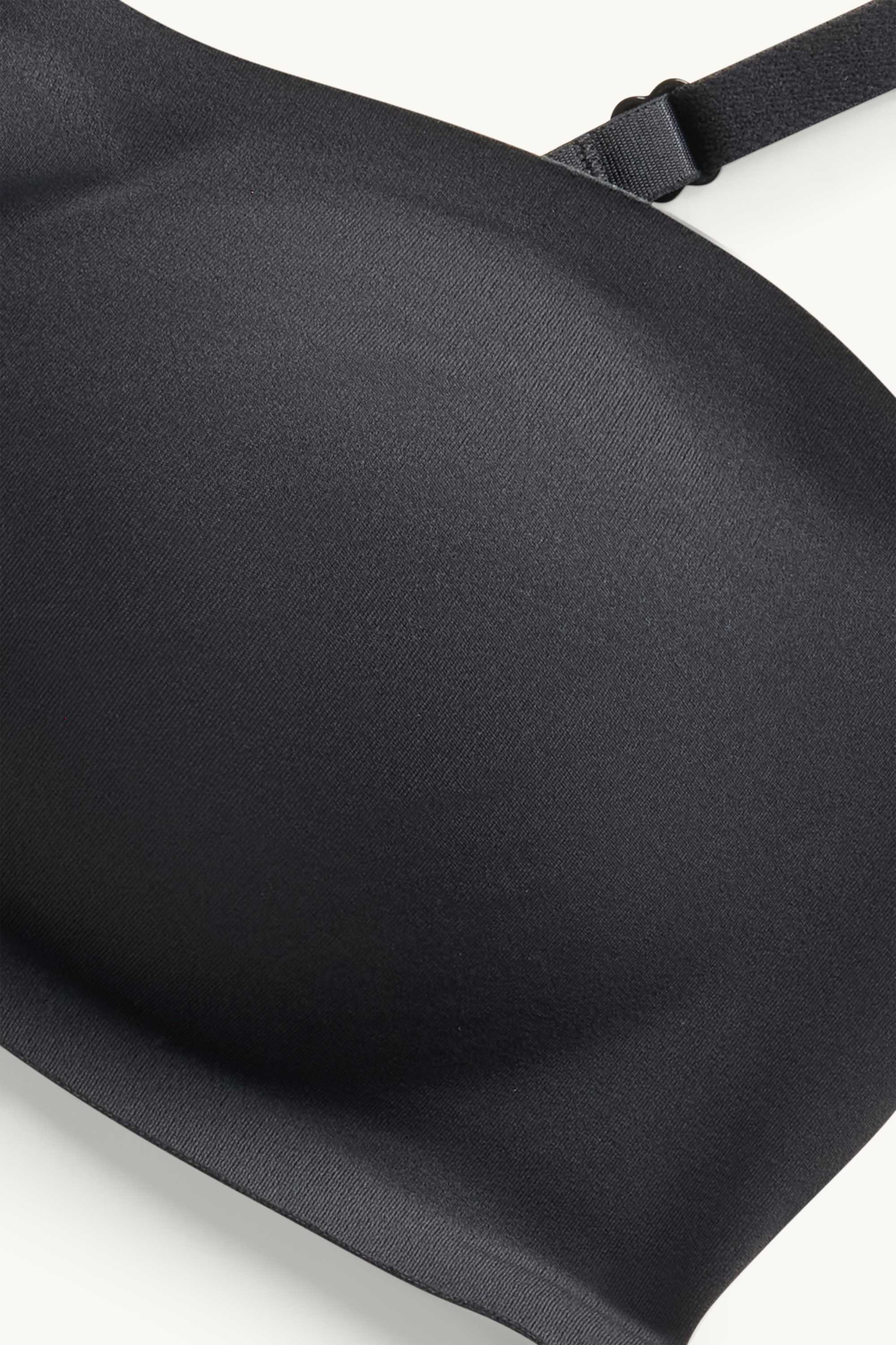 Invisible bandeau bra - padded black