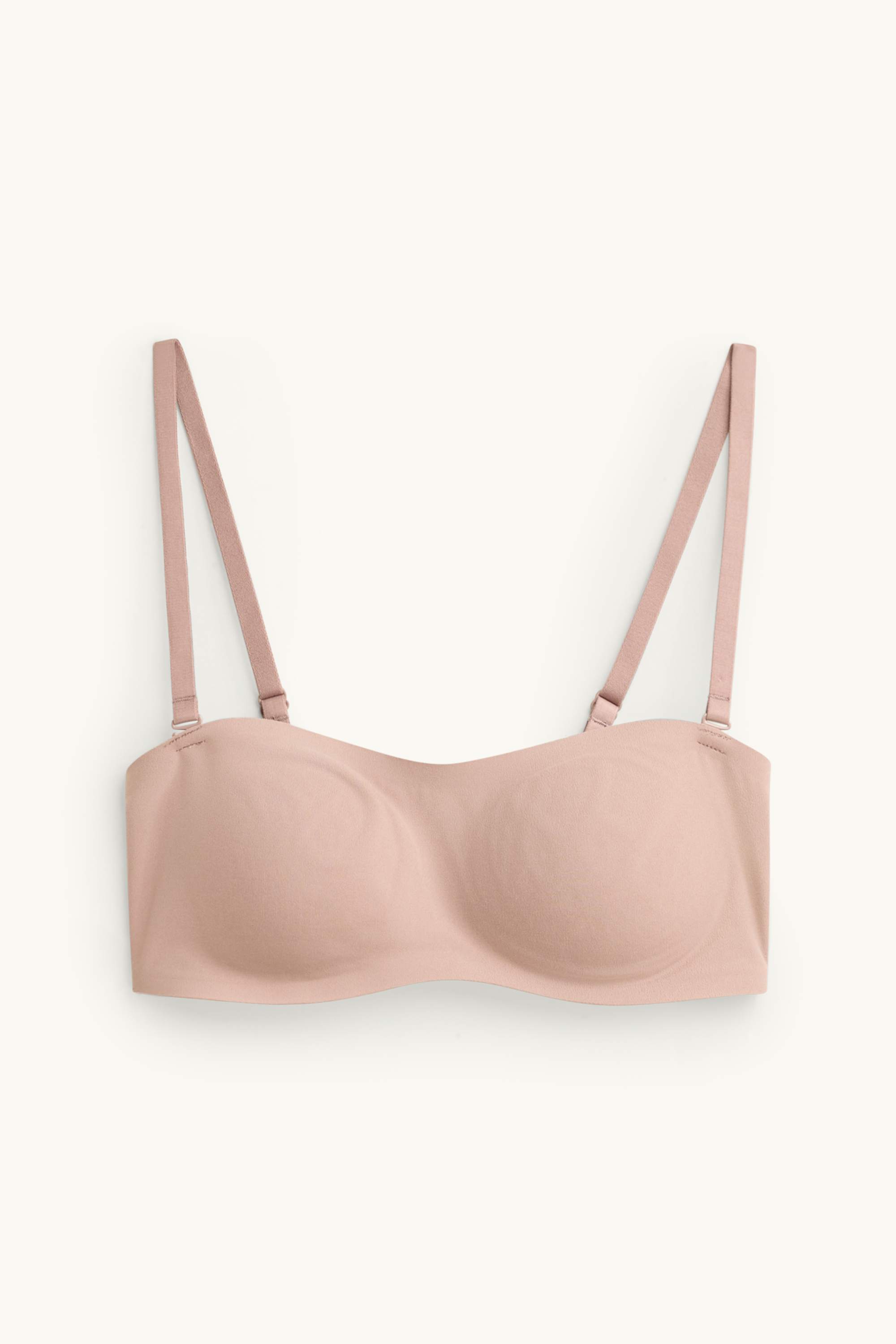 Invisible bandeau bra - padded nougat coloured