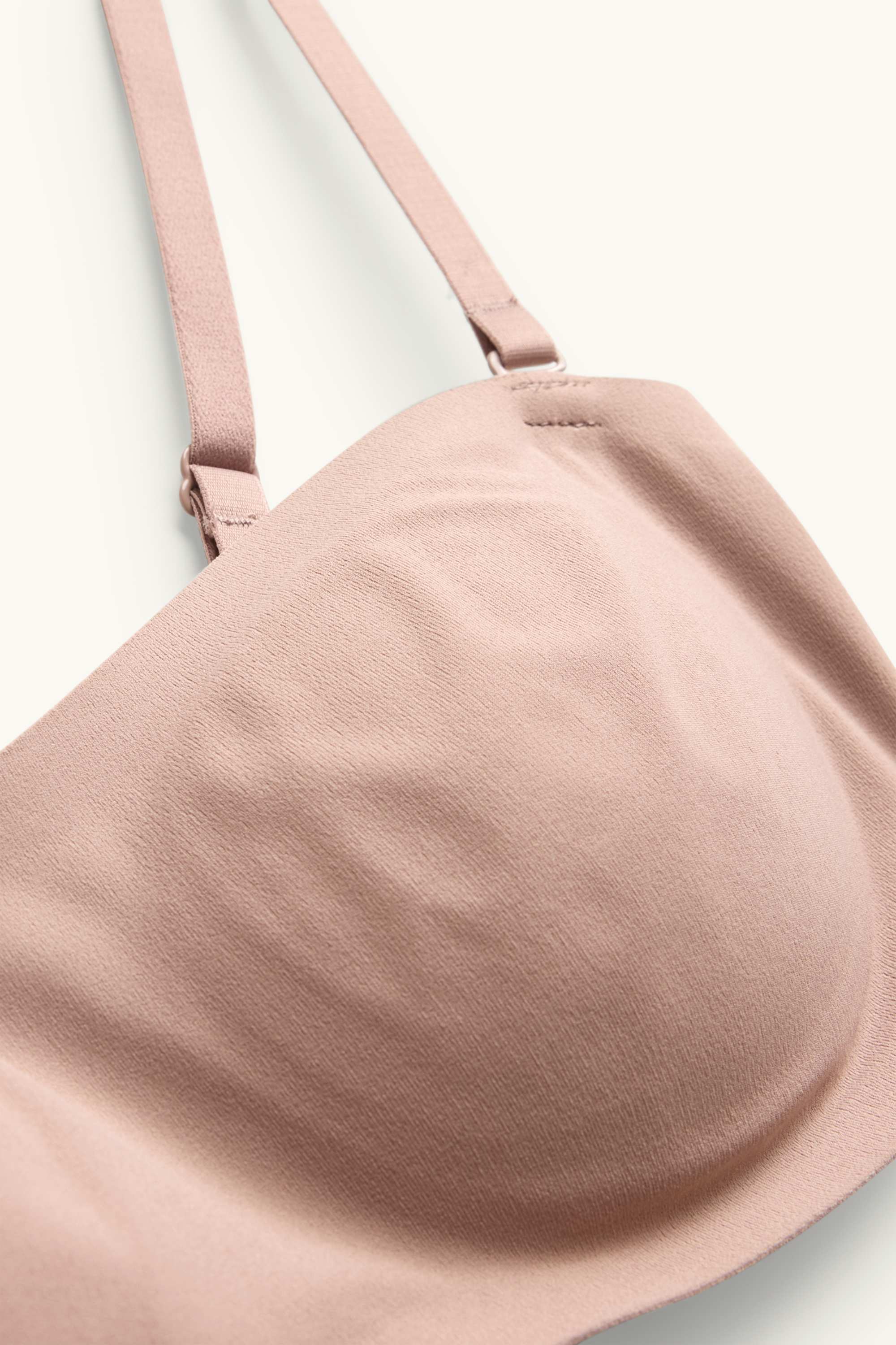 Invisible bandeau bra - padded nougat coloured