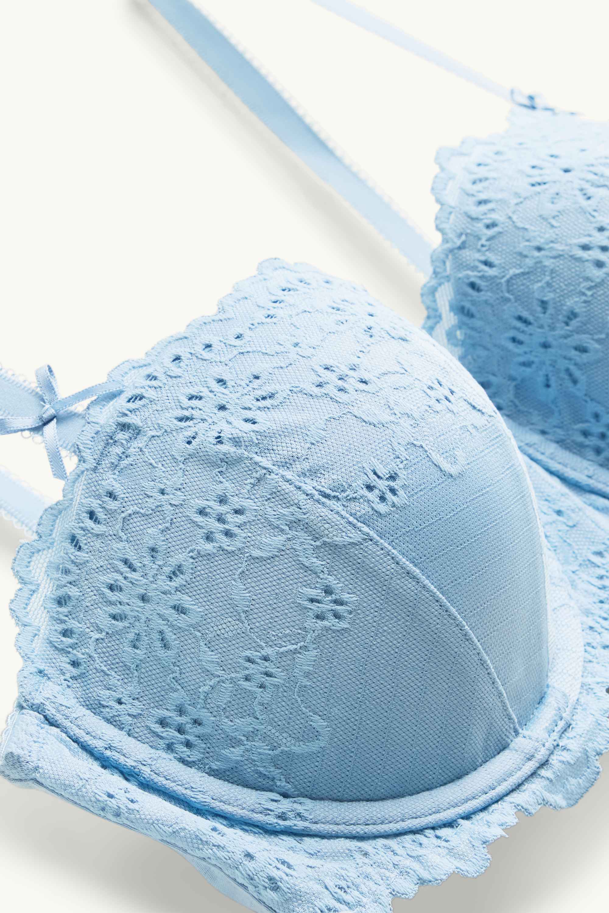 Underwire bra - BALCONETTE - padded light blue