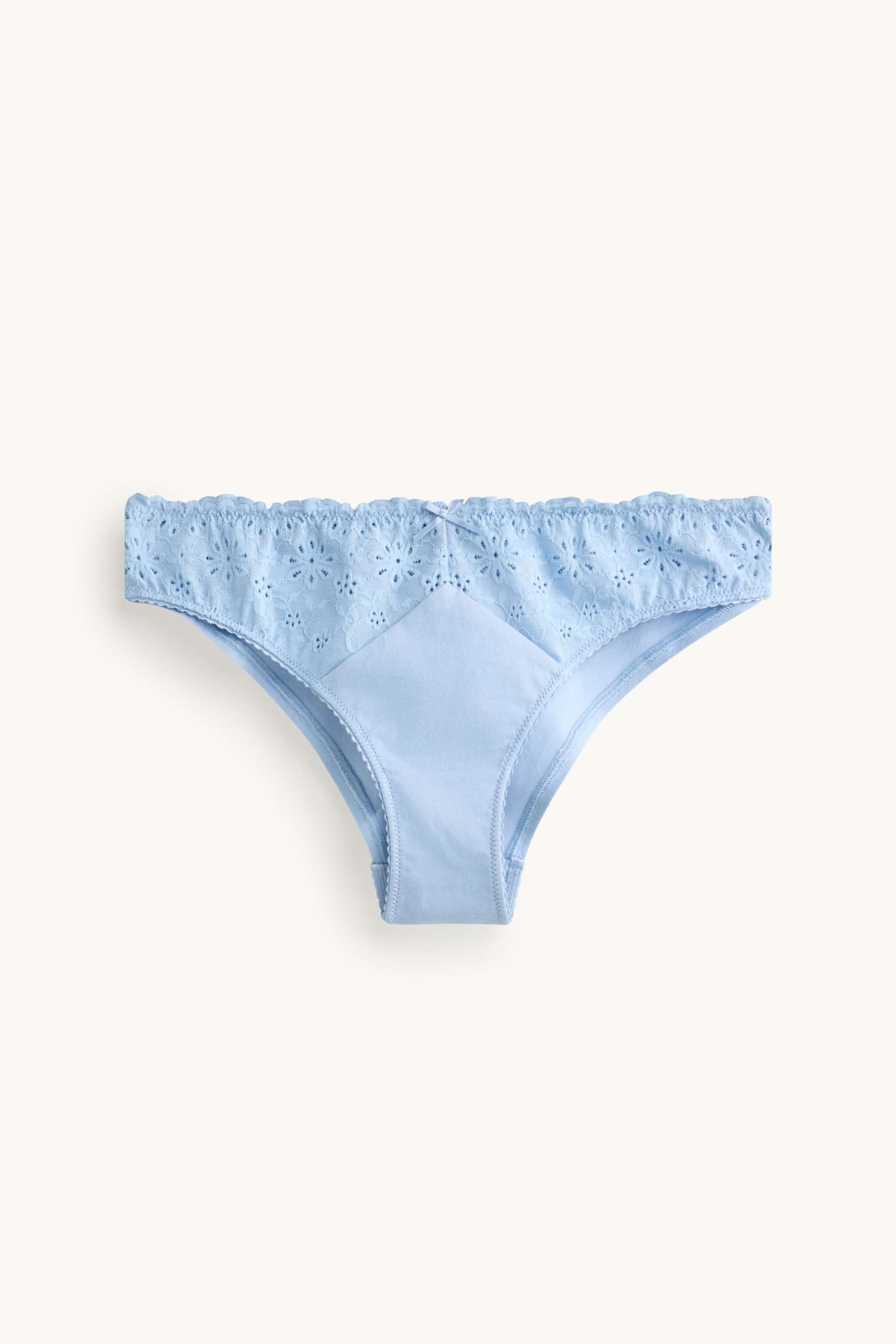 Brazilian knickers - broderie anglaise light blue