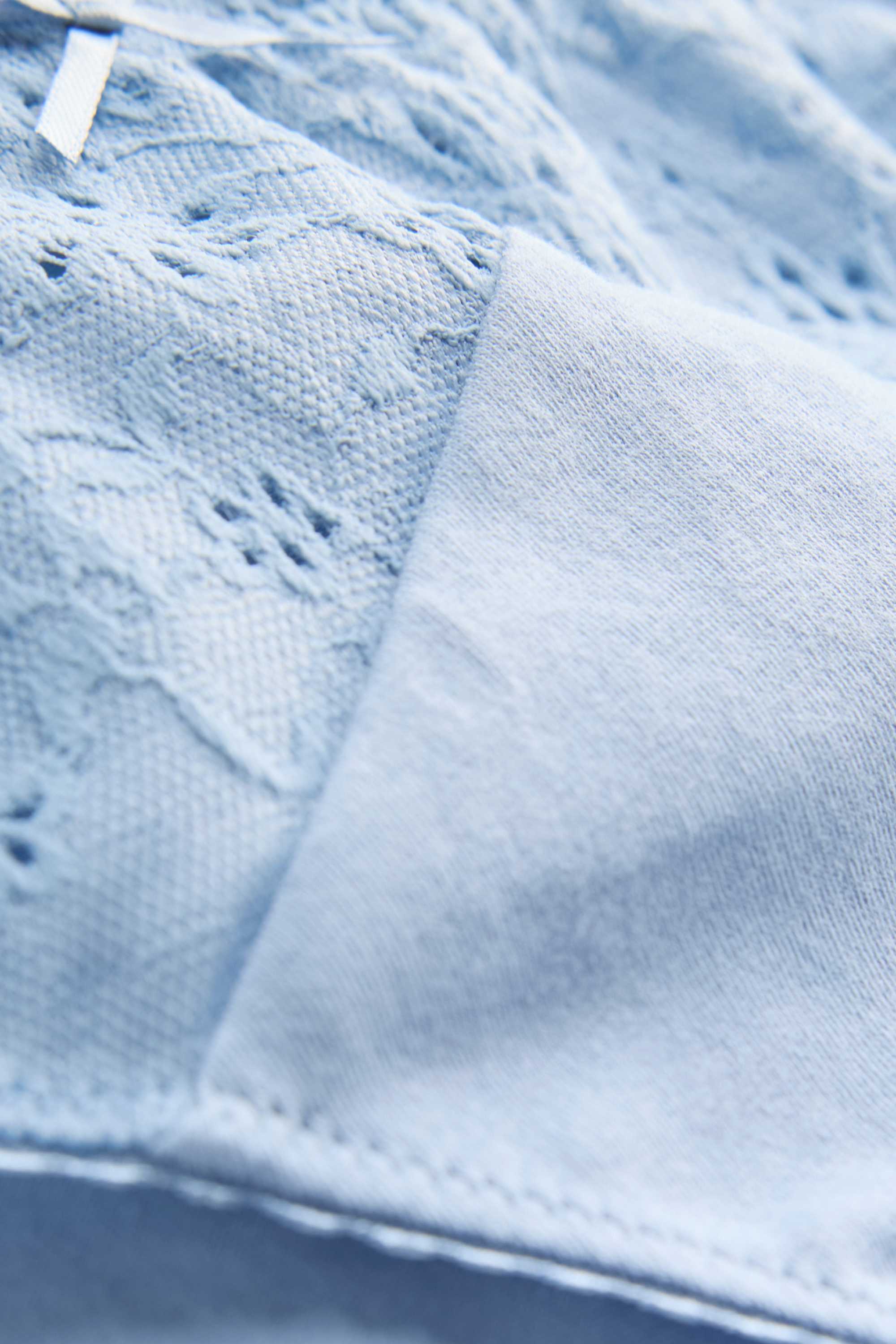 Brazilian knickers - broderie anglaise light blue