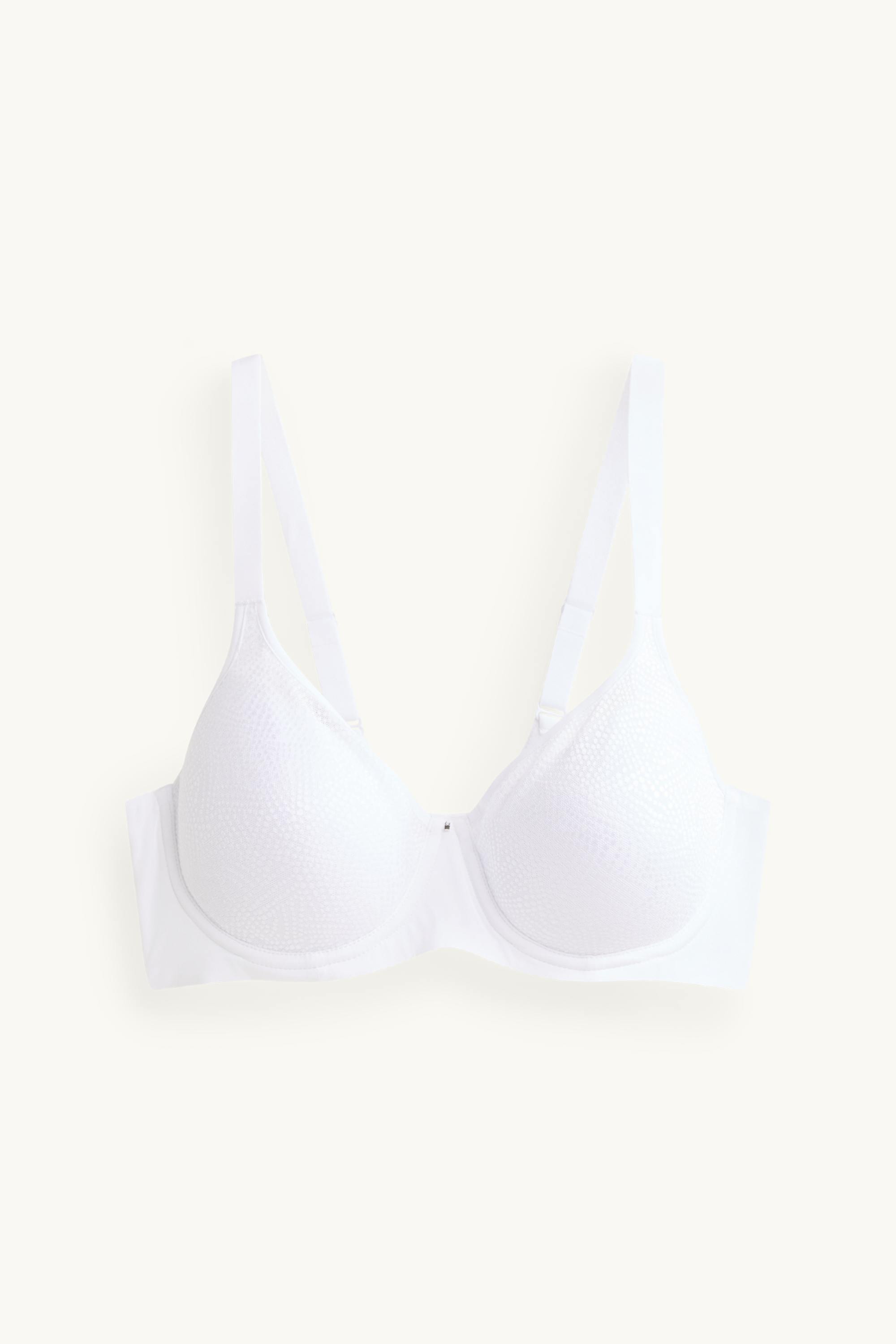 Underwire bra - DEMI - padded white