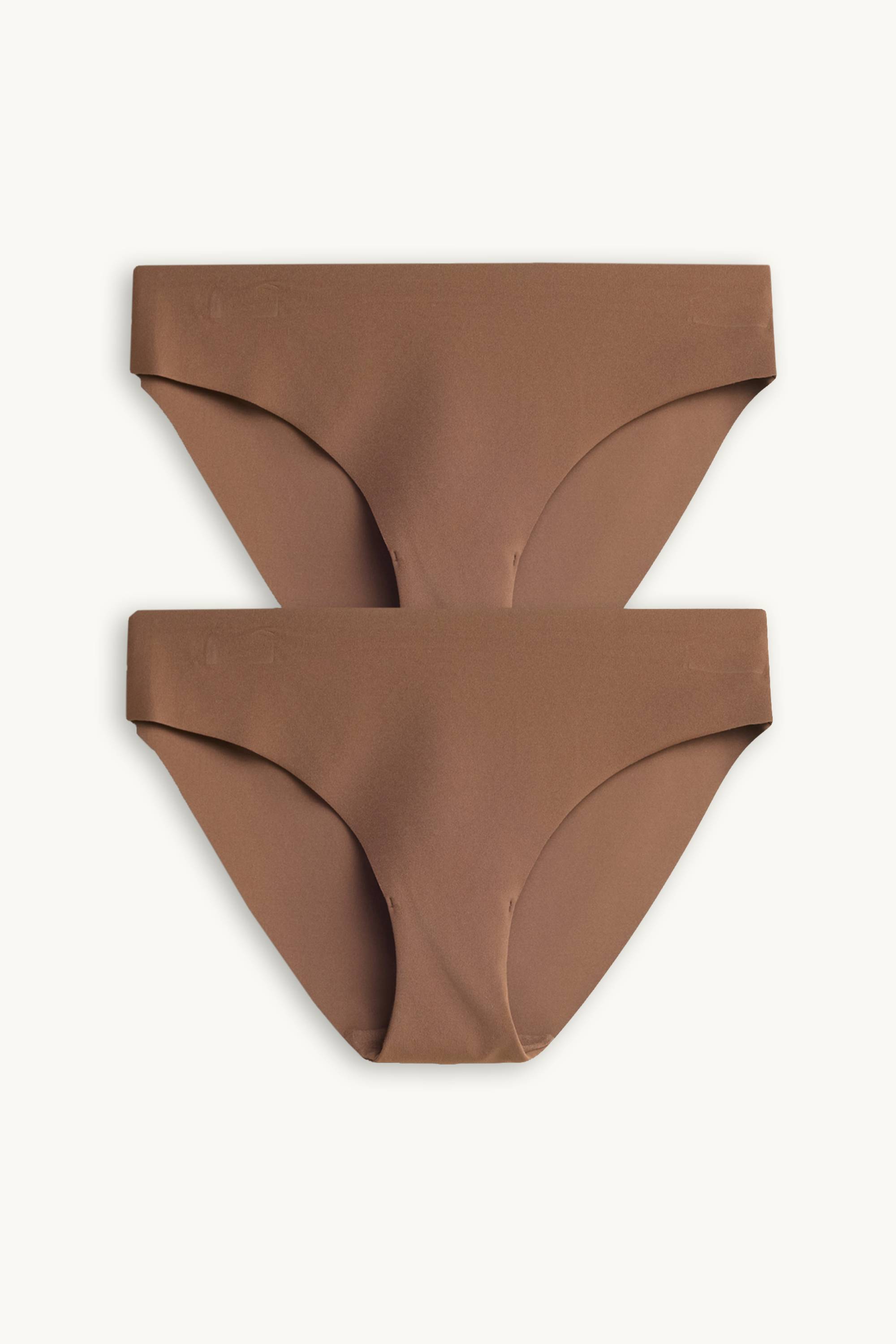 Multipack of 2 - no-VPL knickers brown