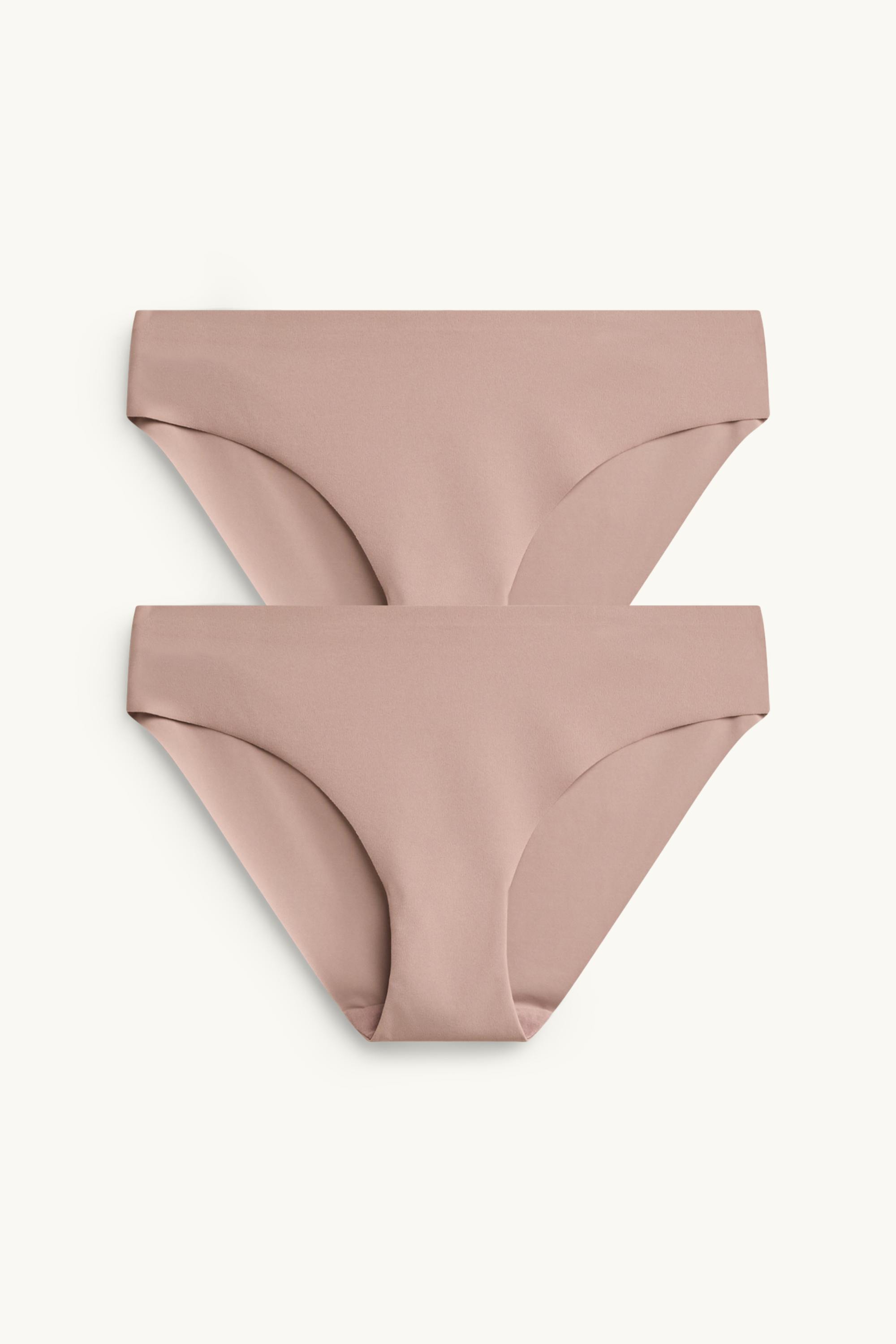 Multipack of 2 - no-VPL knickers nougat coloured