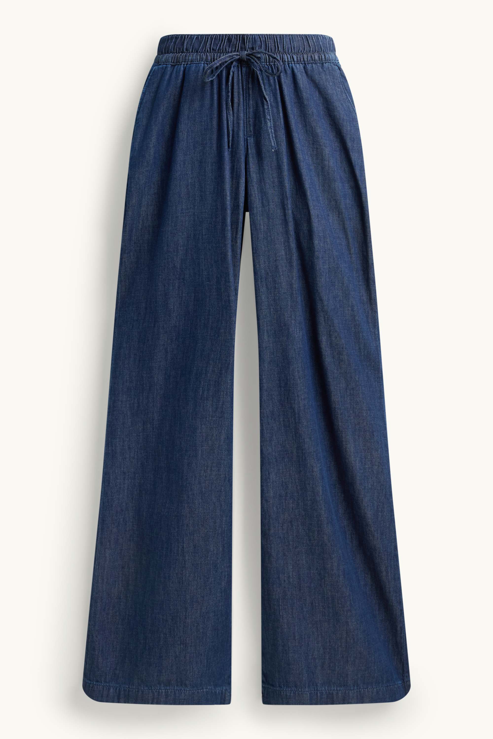 Maternity trousers - wide leg - denim look denim-dark blue