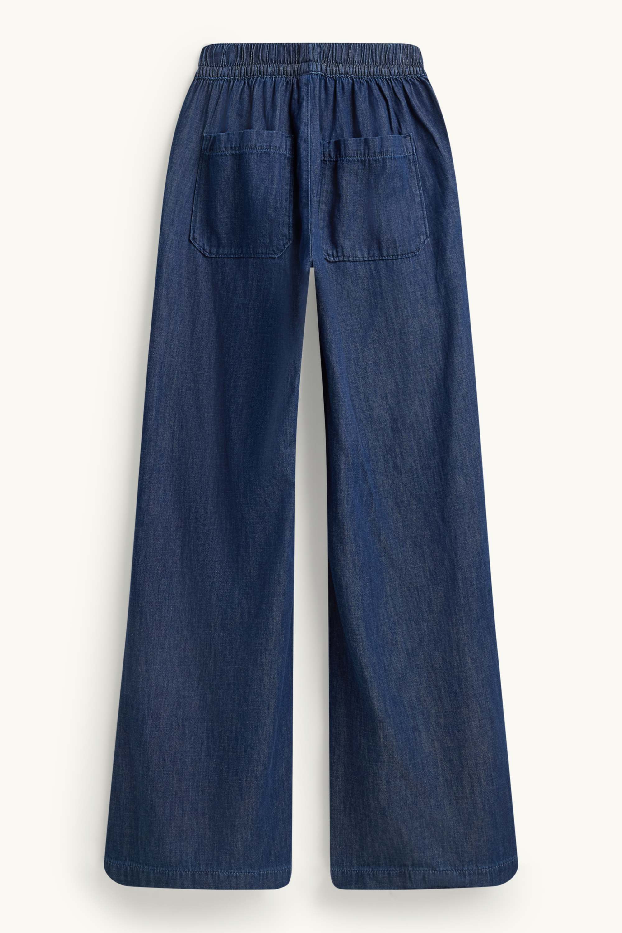 Maternity trousers - wide leg - denim look denim-dark blue