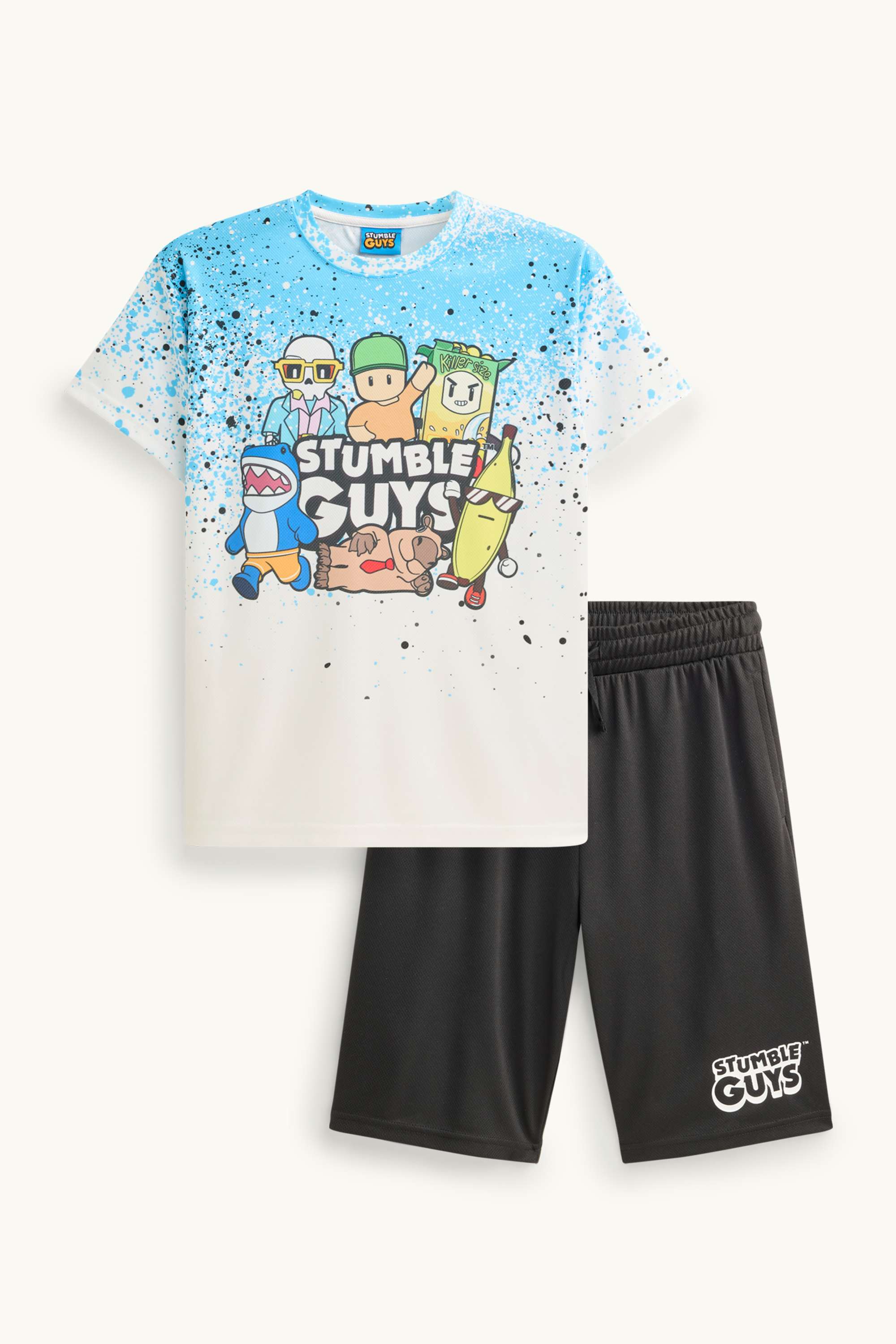 Stumble Guys - short pyjamas - 2 piece black / white