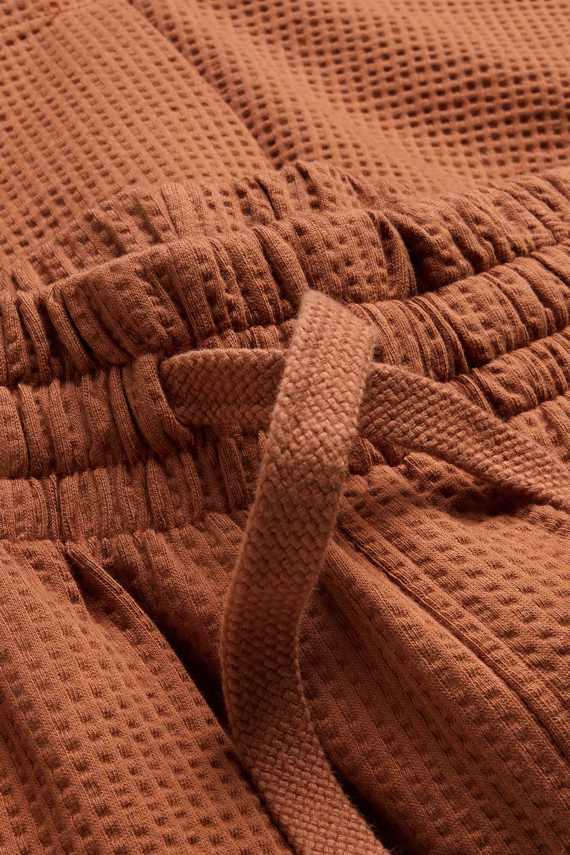 Sweat shorts - textured brown