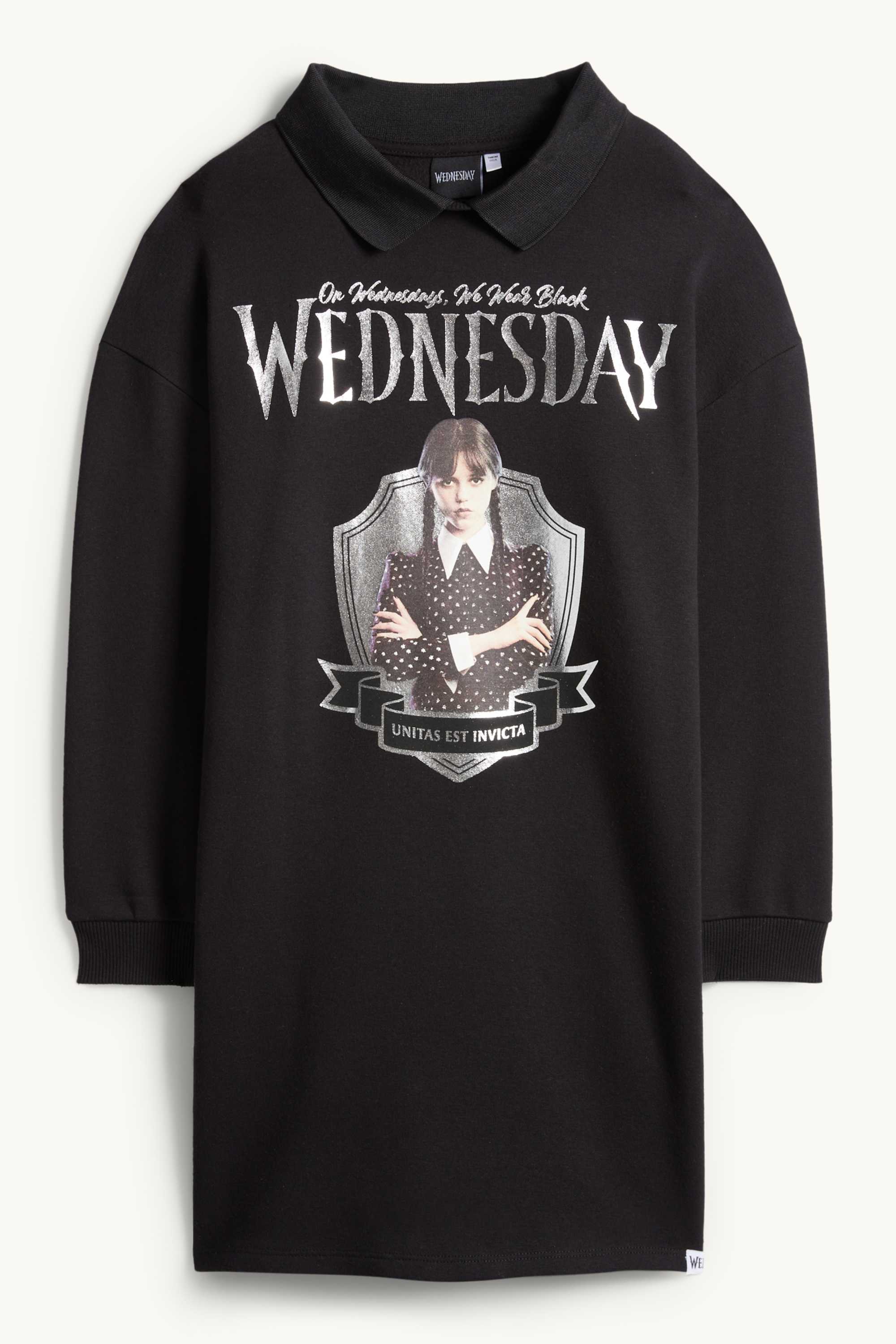 Wednesday - sweatshirt dress - shiny black