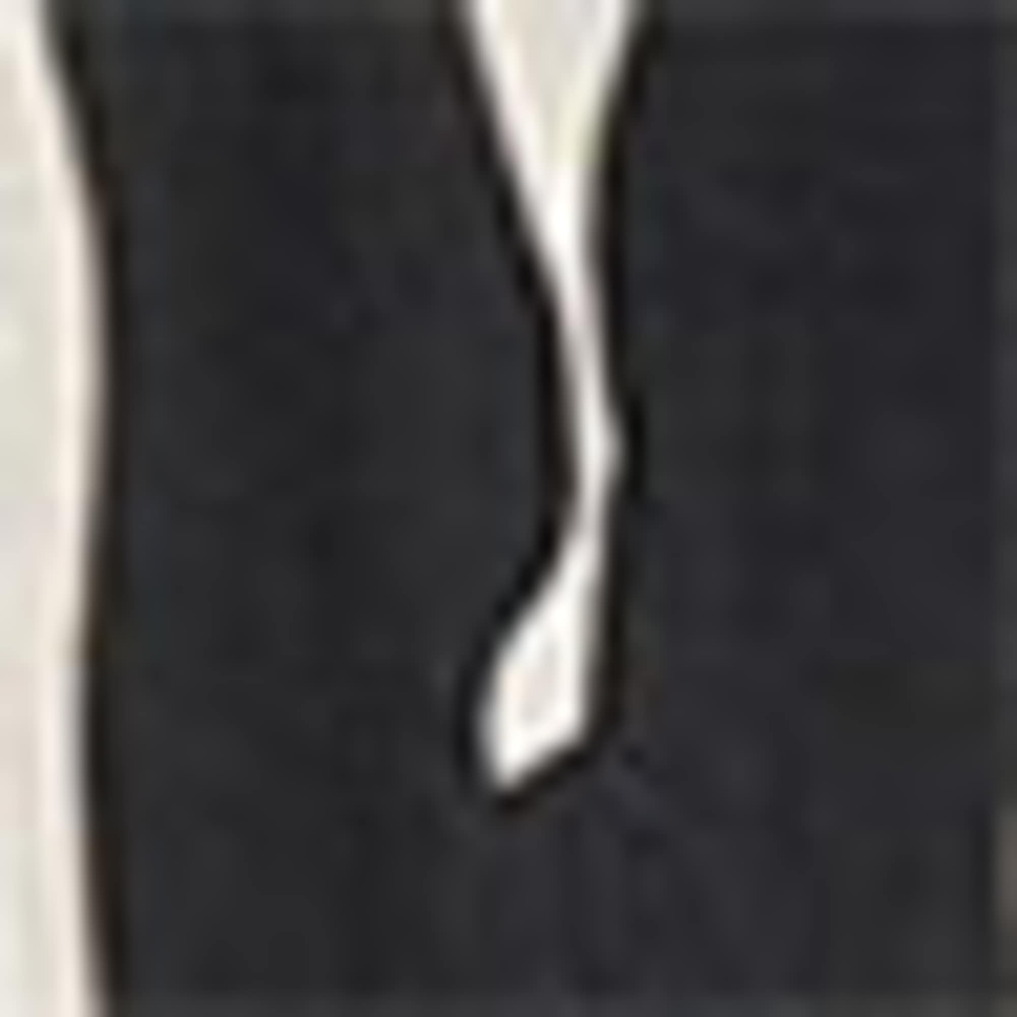 Blouse - linen blend - patterned black / beige