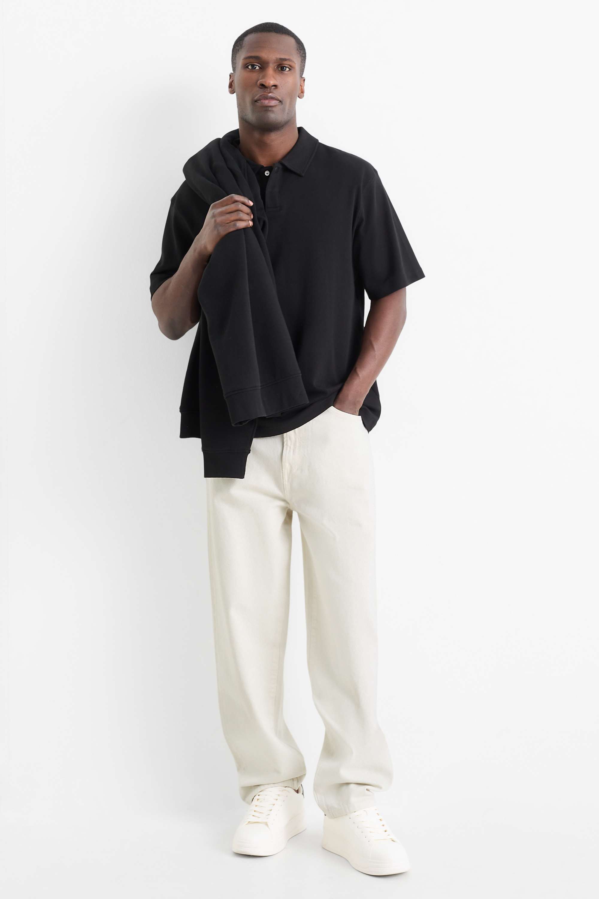 Barrel jeans cremewhite