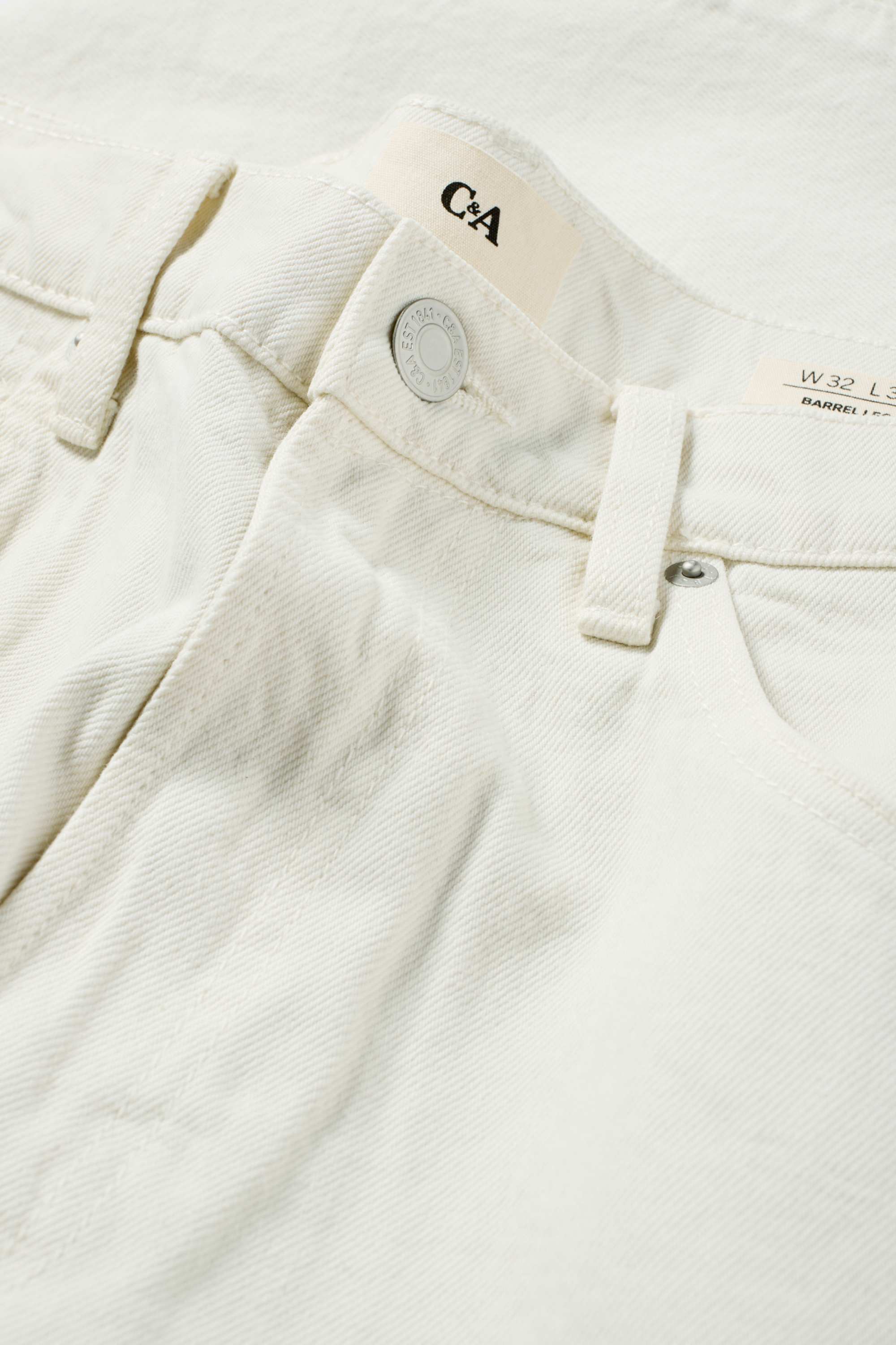Barrel jeans cremewhite