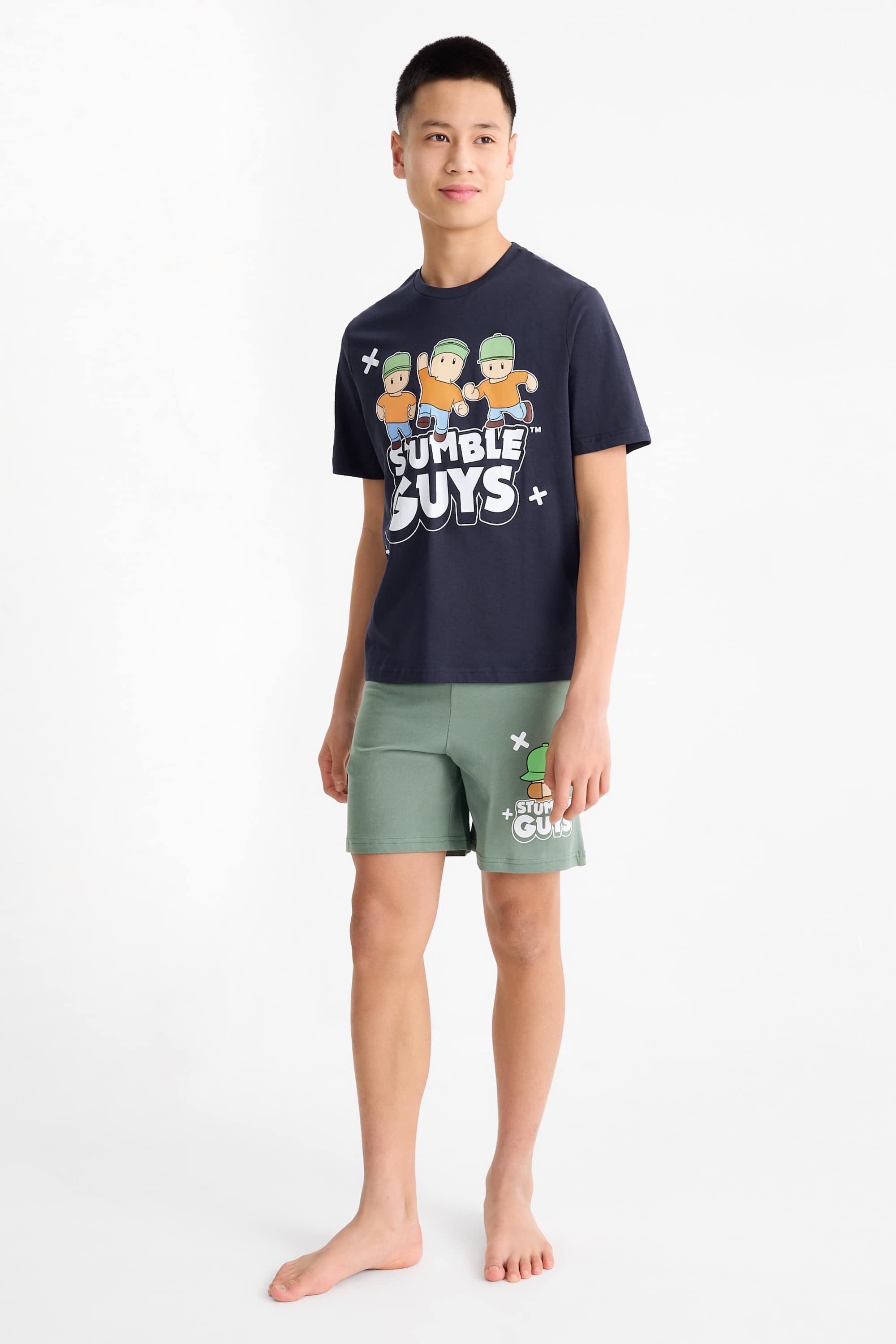 Stumble Guys - short pyjamas - 2 piece dark blue