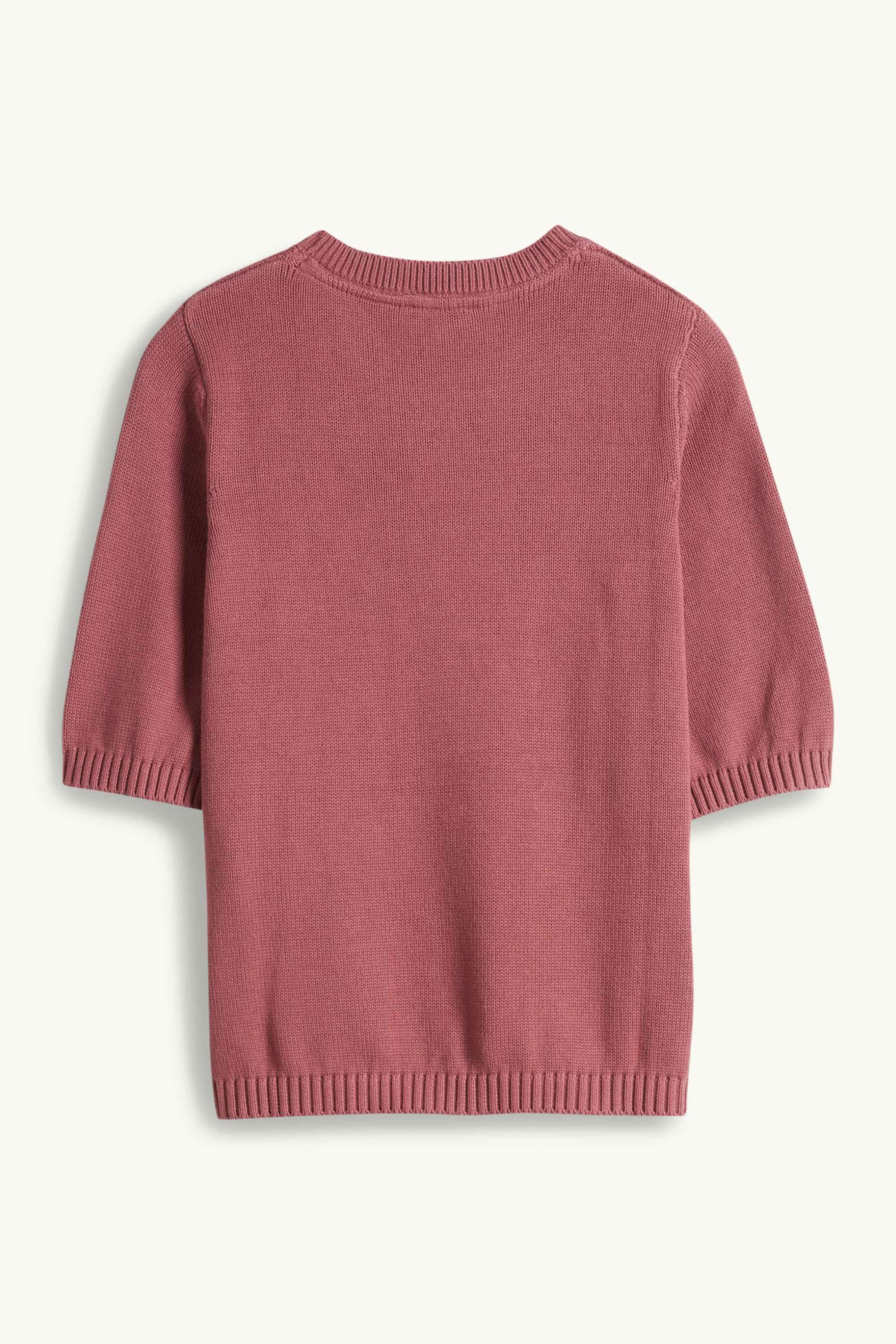 Knitted jumper - short sleeve bordeaux