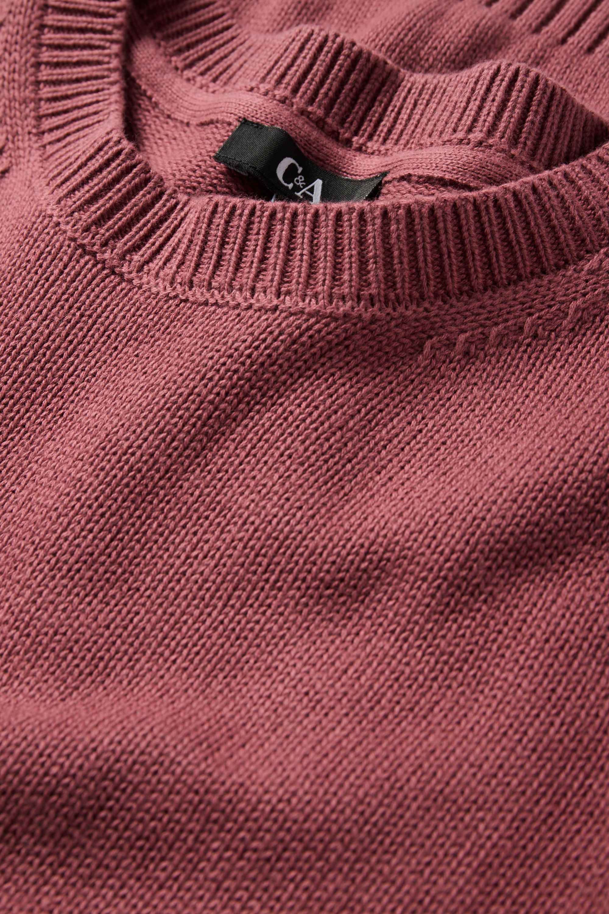 Knitted jumper - short sleeve bordeaux