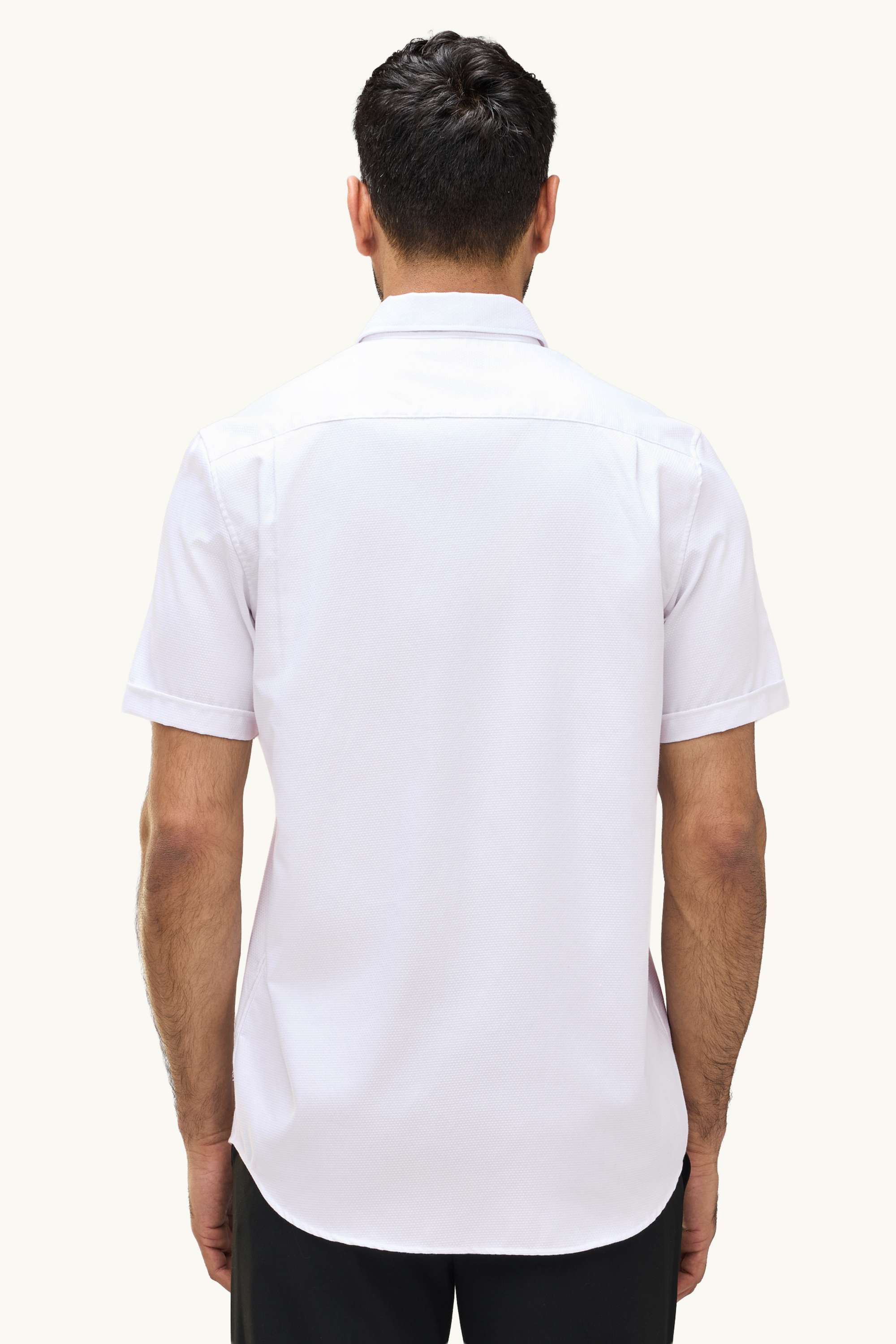 Business shirt - regular fit - kent collar - textured white