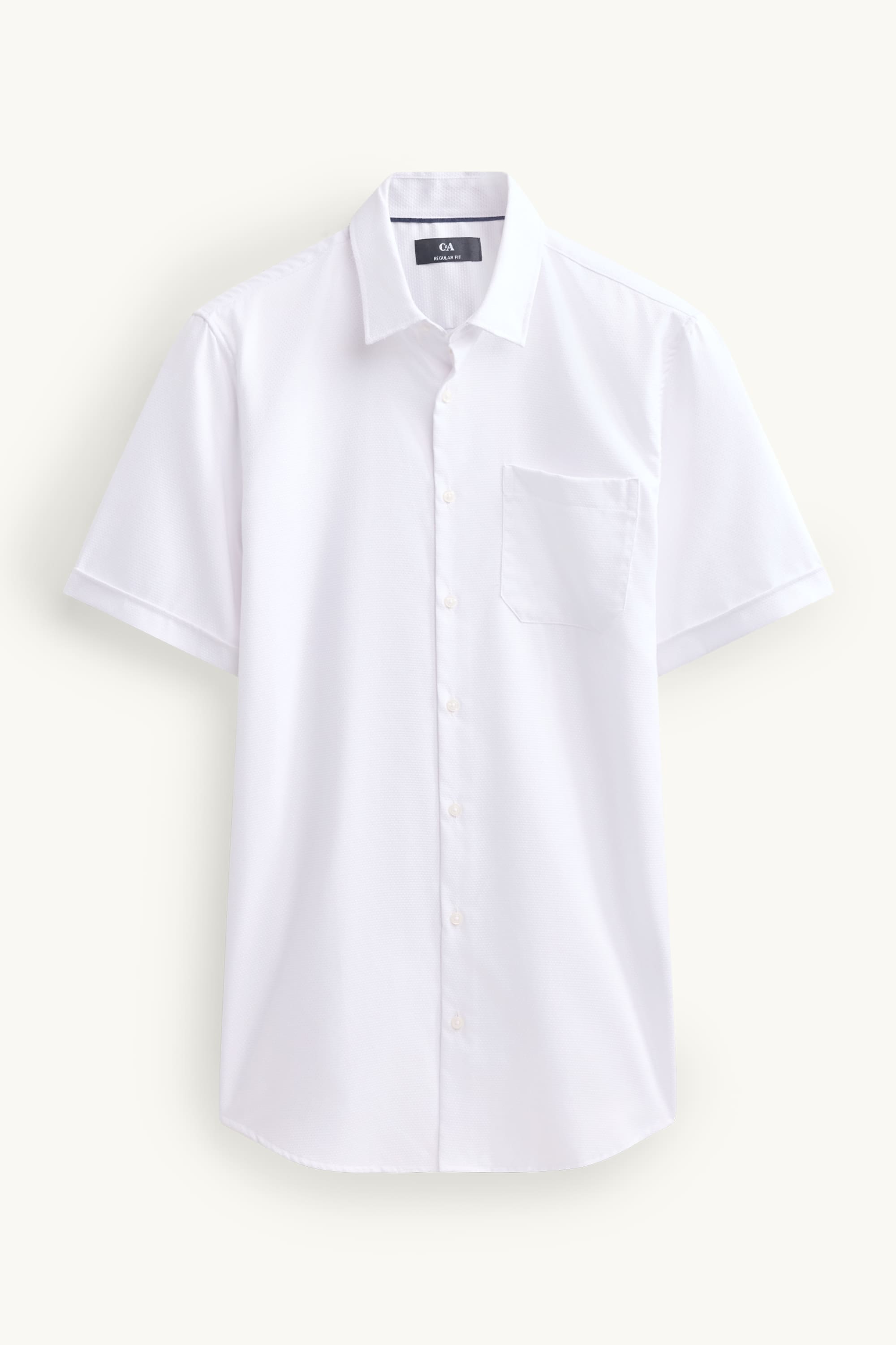 Business shirt - regular fit - kent collar - textured white