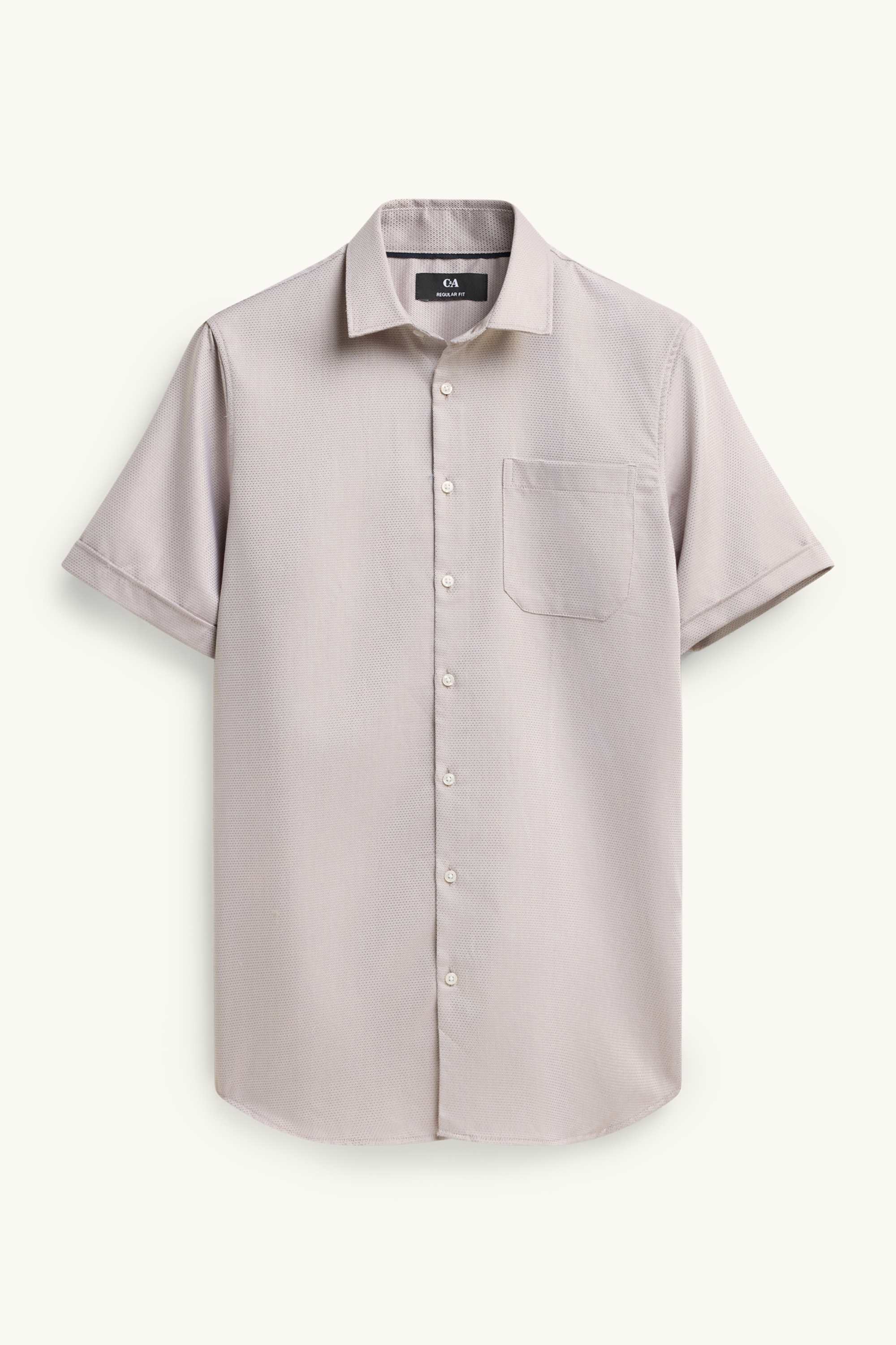Business shirt - regular fit - kent collar - textured gray
