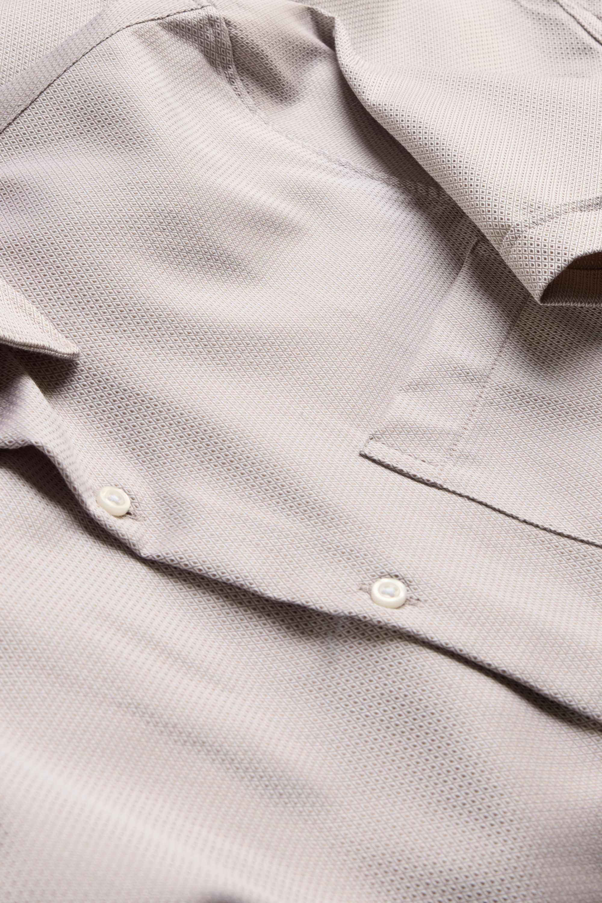 Business shirt - regular fit - kent collar - textured gray