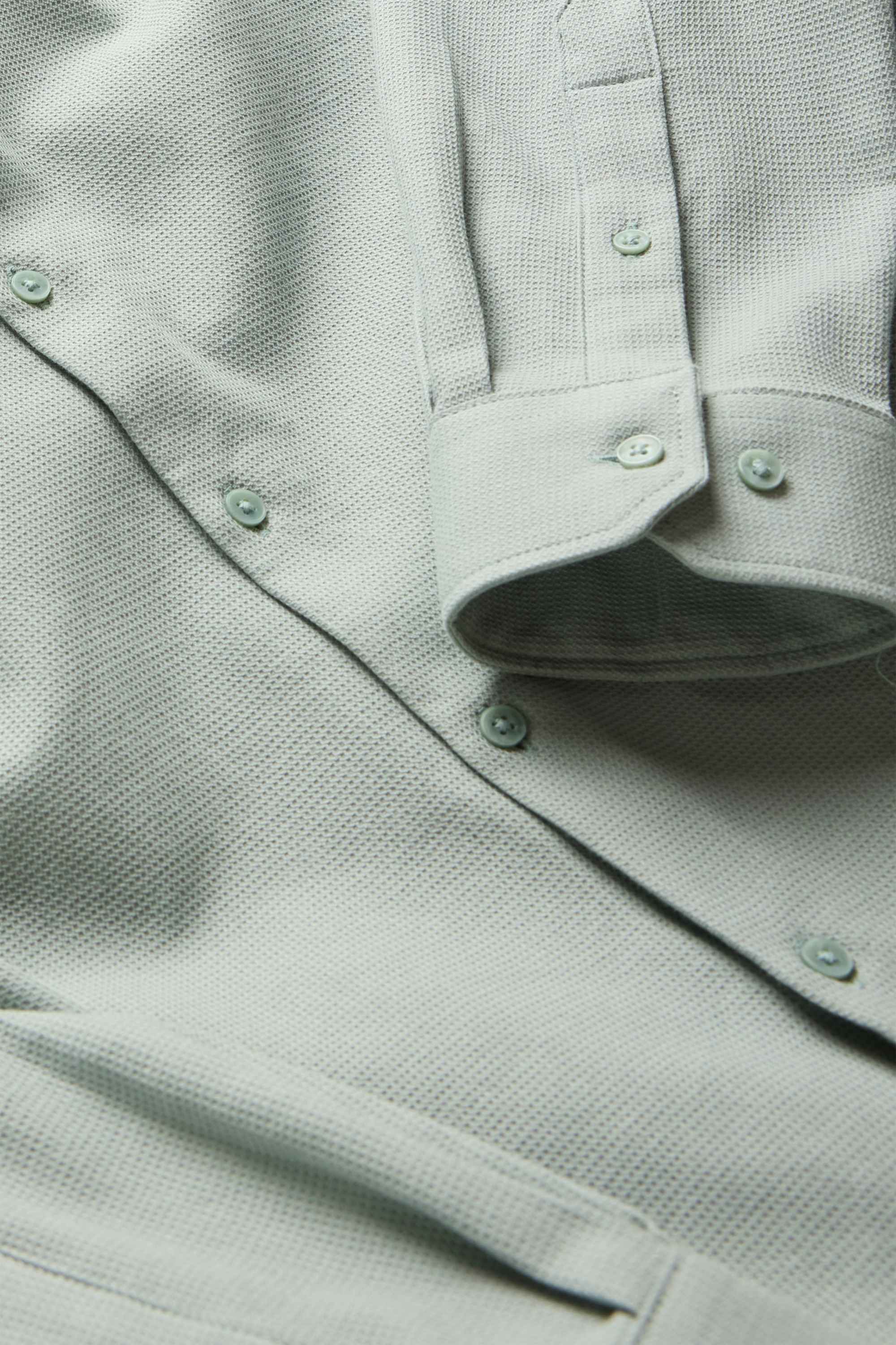 Business shirt - slim fit - kent collar - easy-iron - textured light green