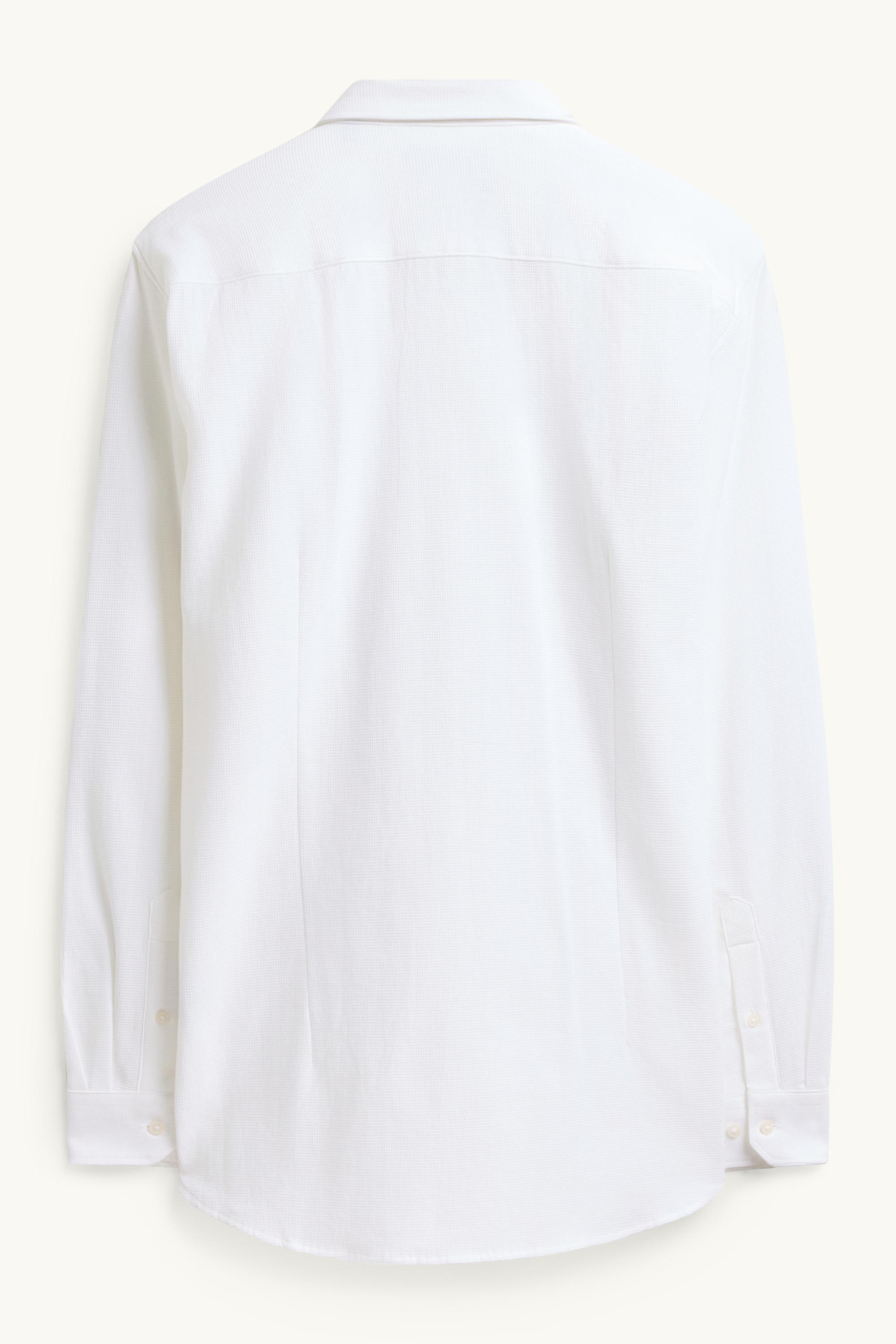 Business shirt - slim fit - kent collar - easy-iron - textured white