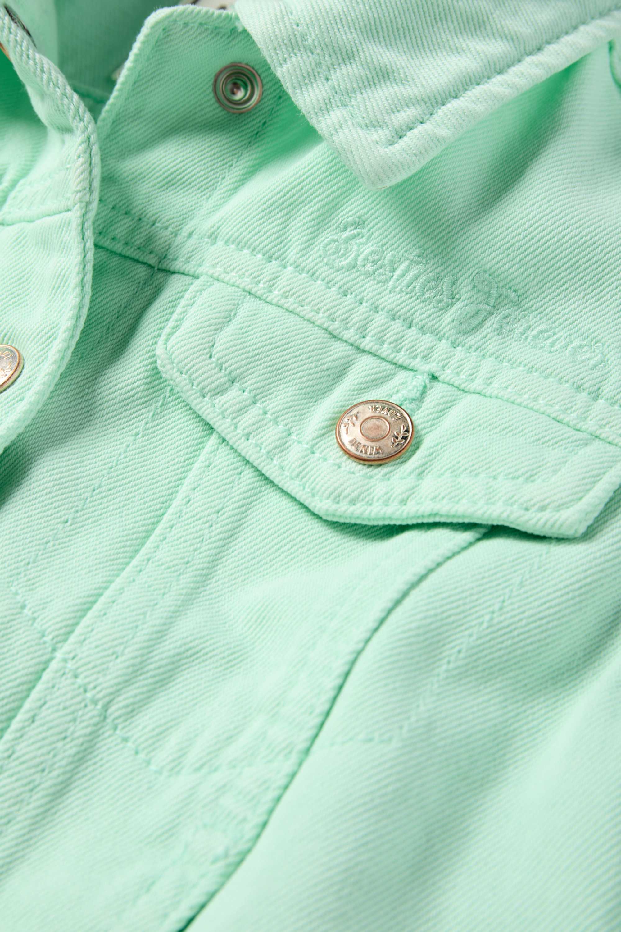 Denim jacket mint green