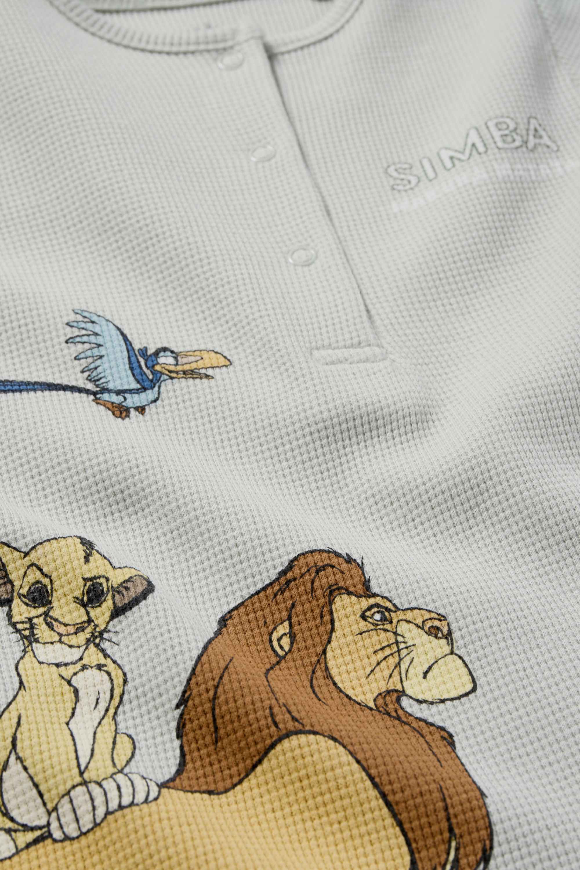 The Lion King - baby sleepsuit - textured mint green