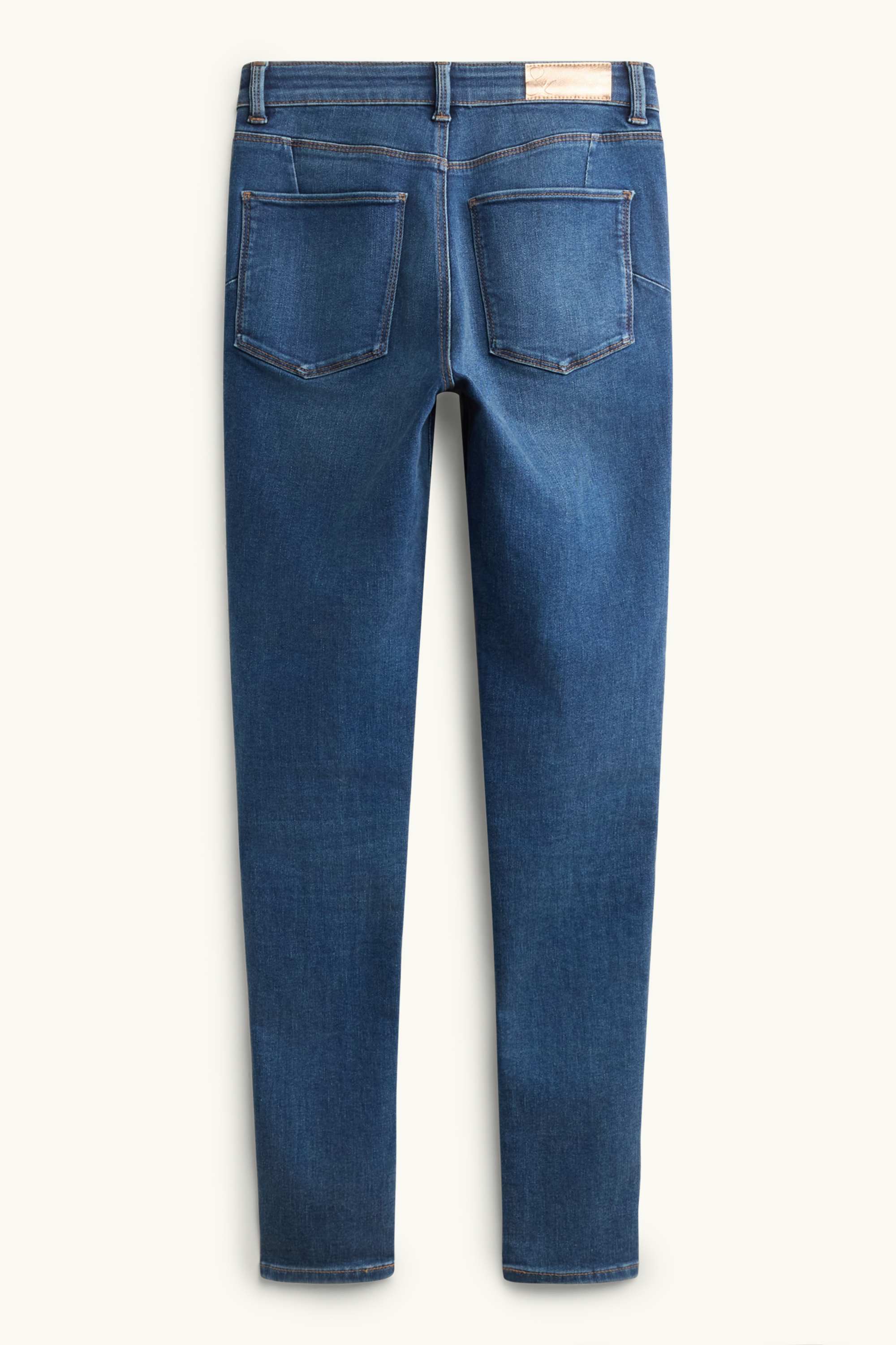 Skinny jeans - mid-rise waist - shaping jeans - LYCRA® blue denim