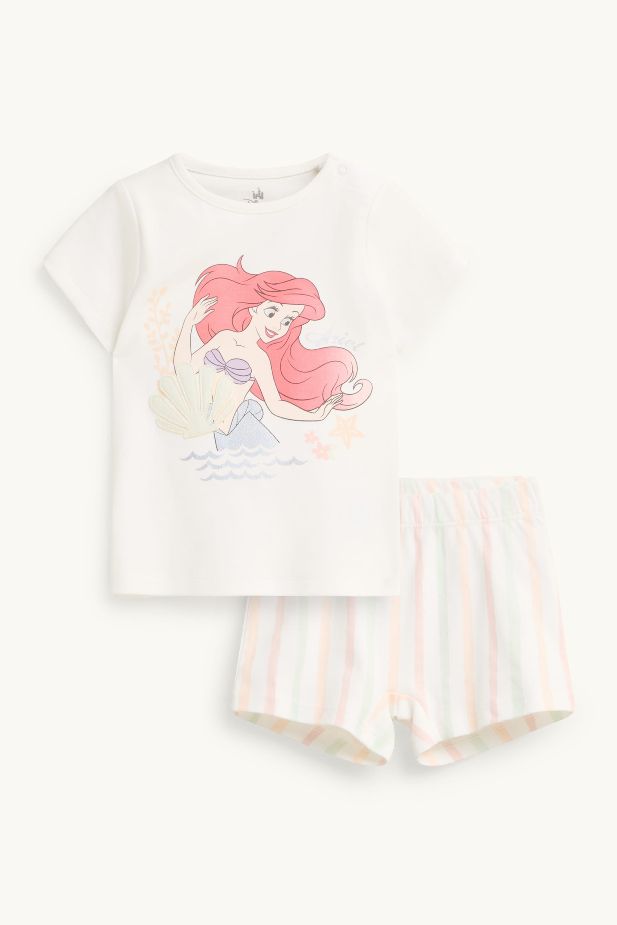 Ariel - baby pyjamas - 2 piece white