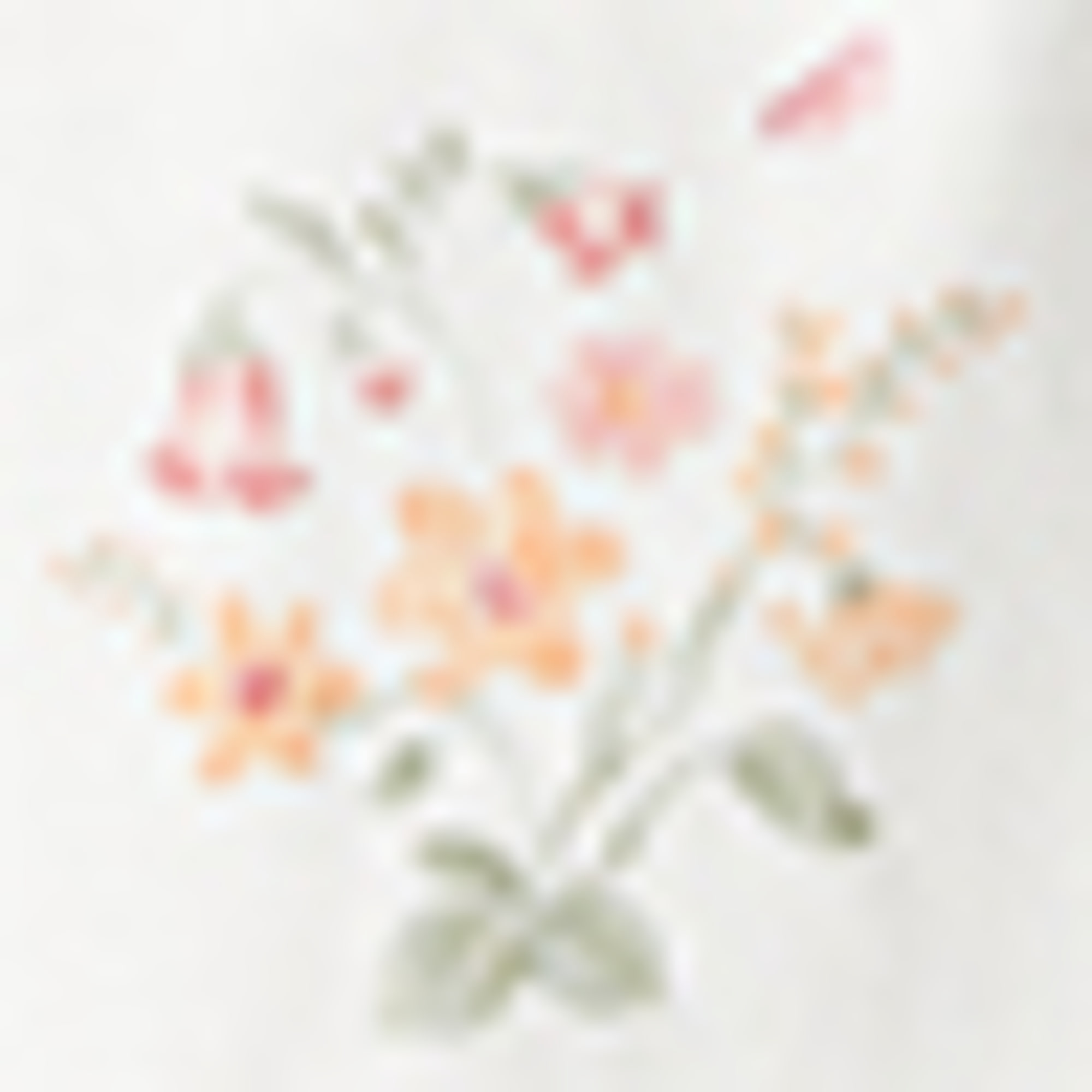 Floral - baby sleepsuit white