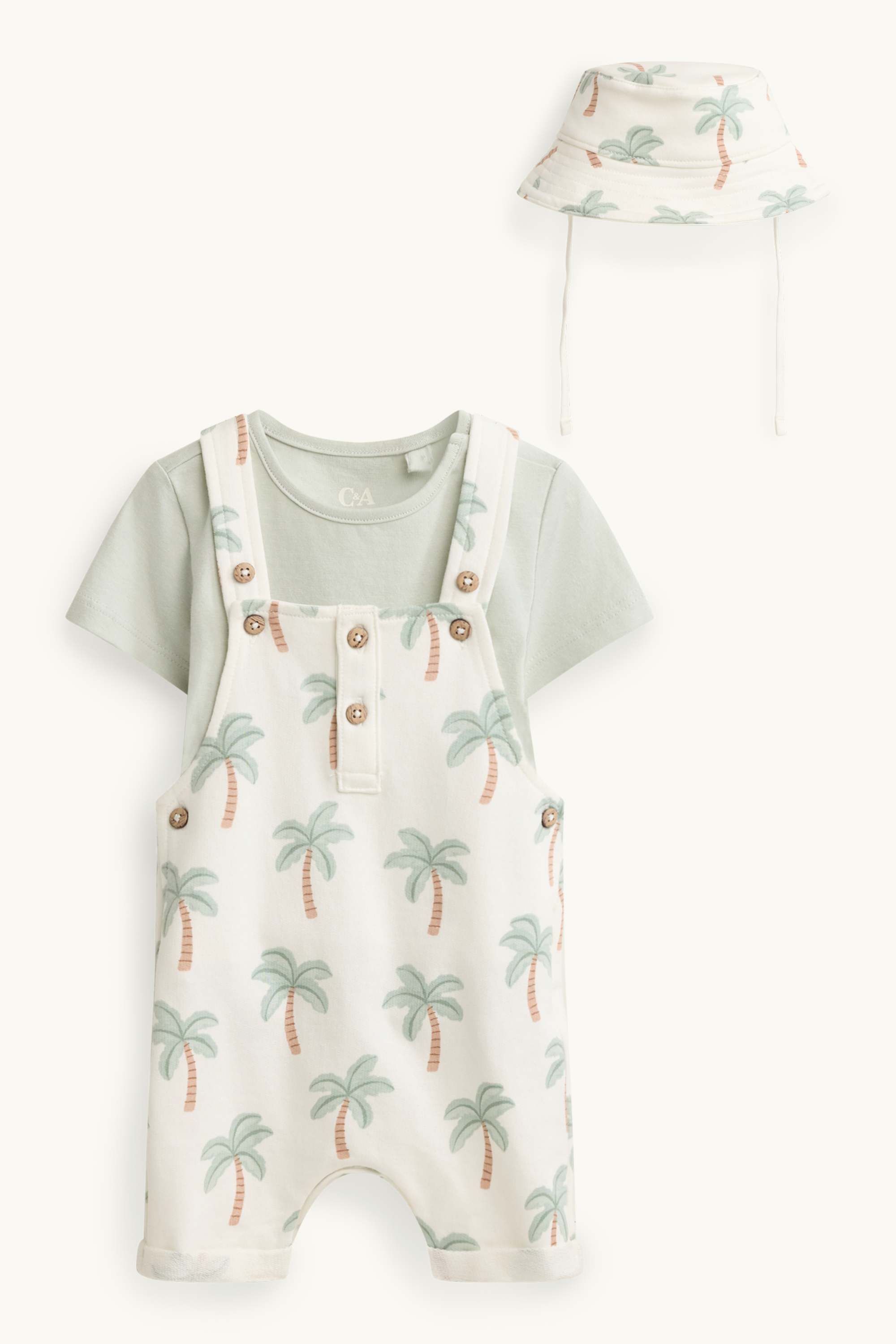 Palm - baby outfit - 3 piece white