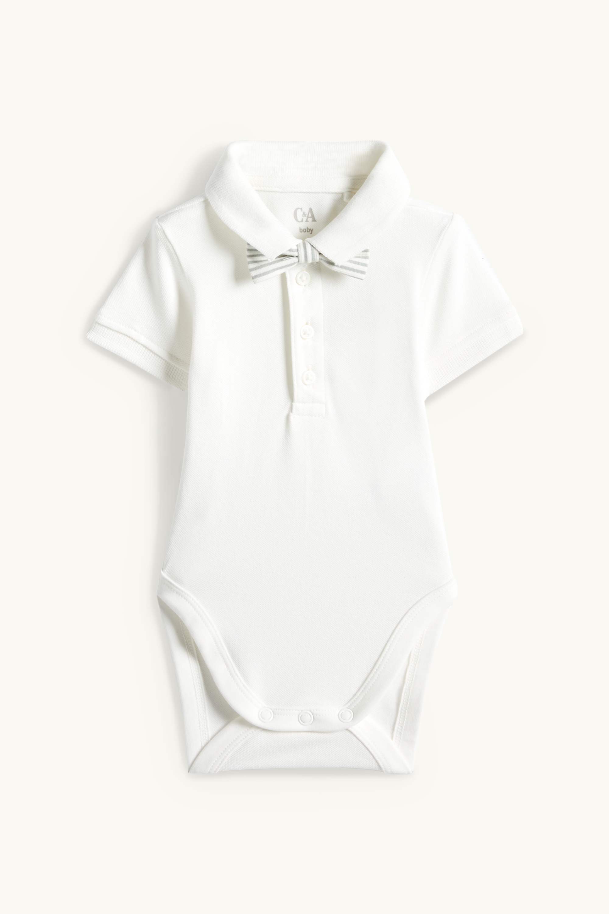 Baby outfit - 3 piece white / green