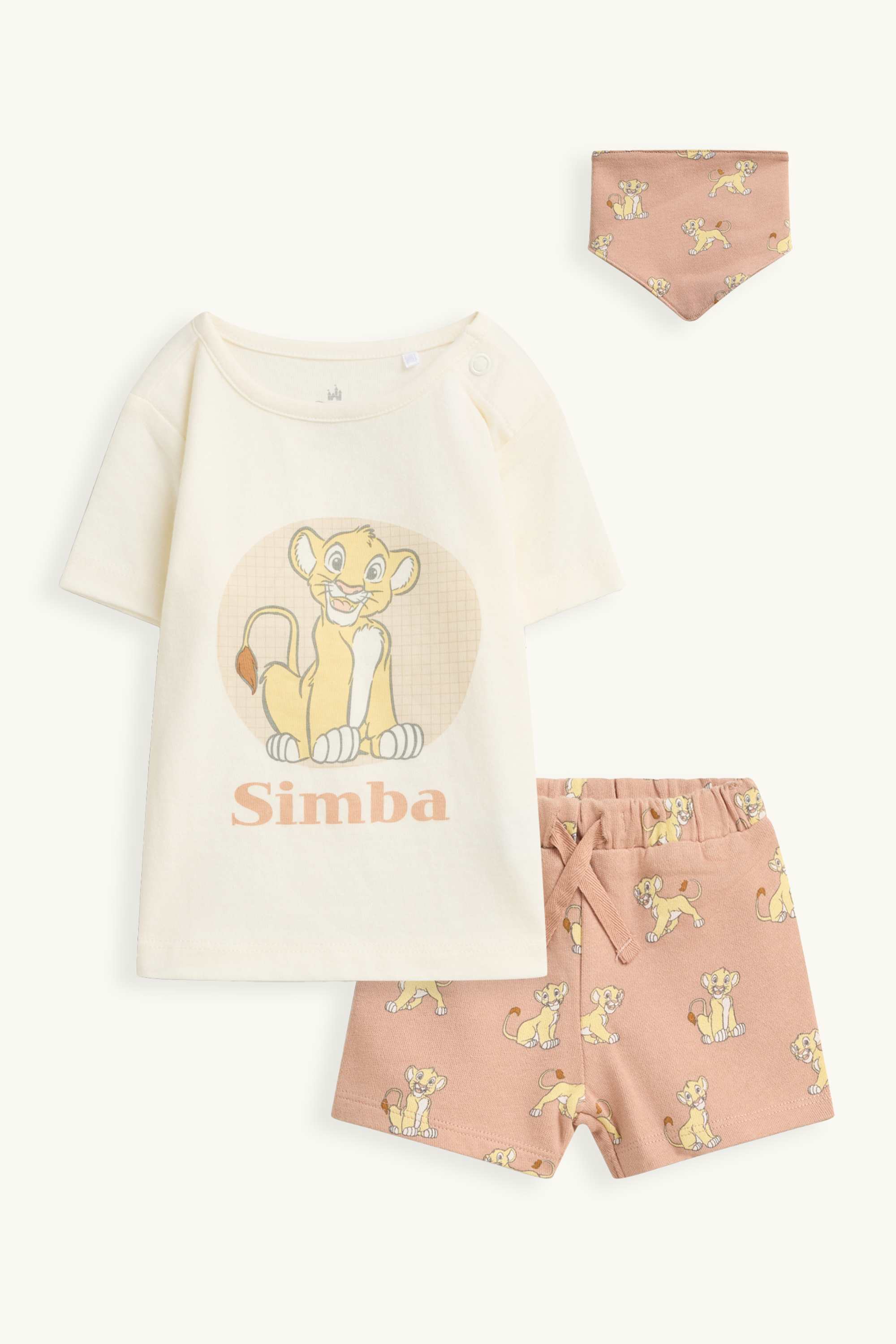 The Lion King - baby outfit - 3 piece white / rose