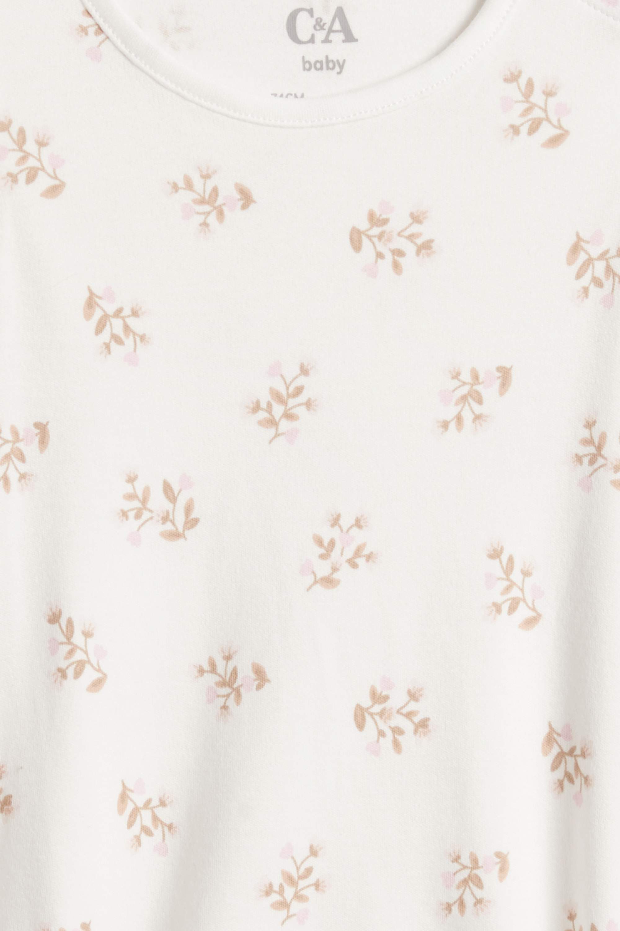 Multipack of 3 - flowers - baby bodysuit cremewhite