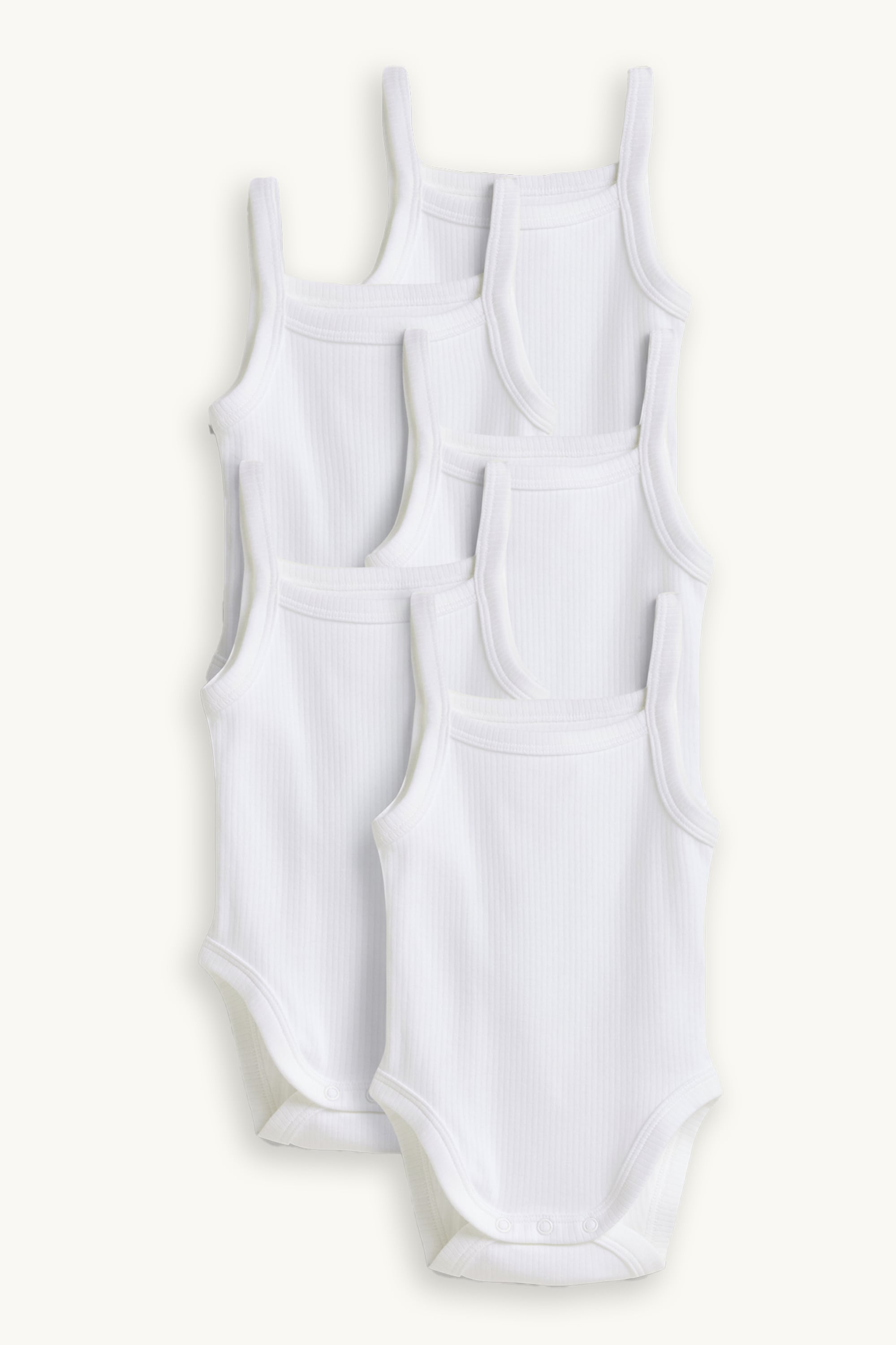 Multipack of 5 - baby bodysuit - ribbed white