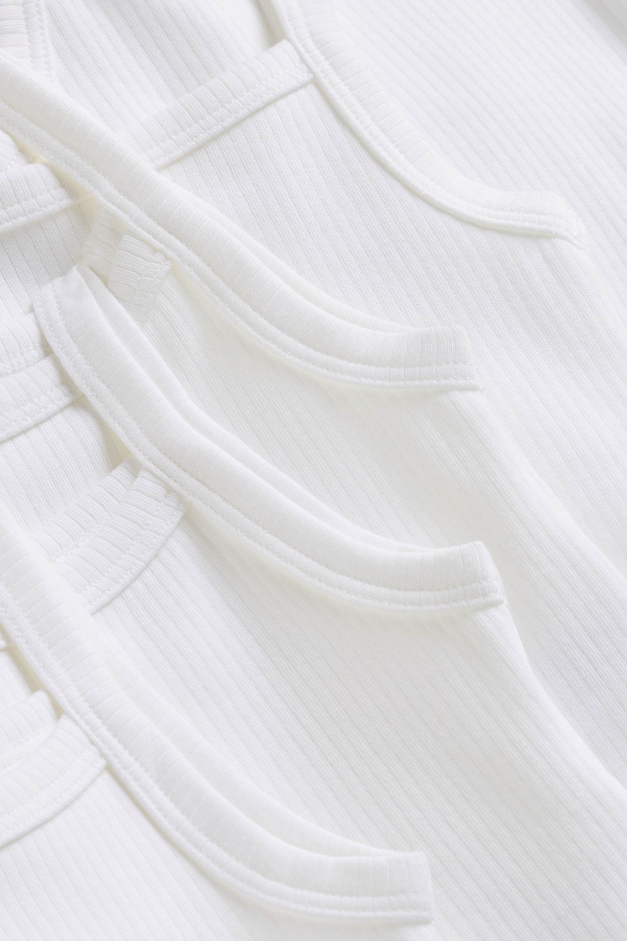 Multipack of 5 - baby bodysuit - ribbed white
