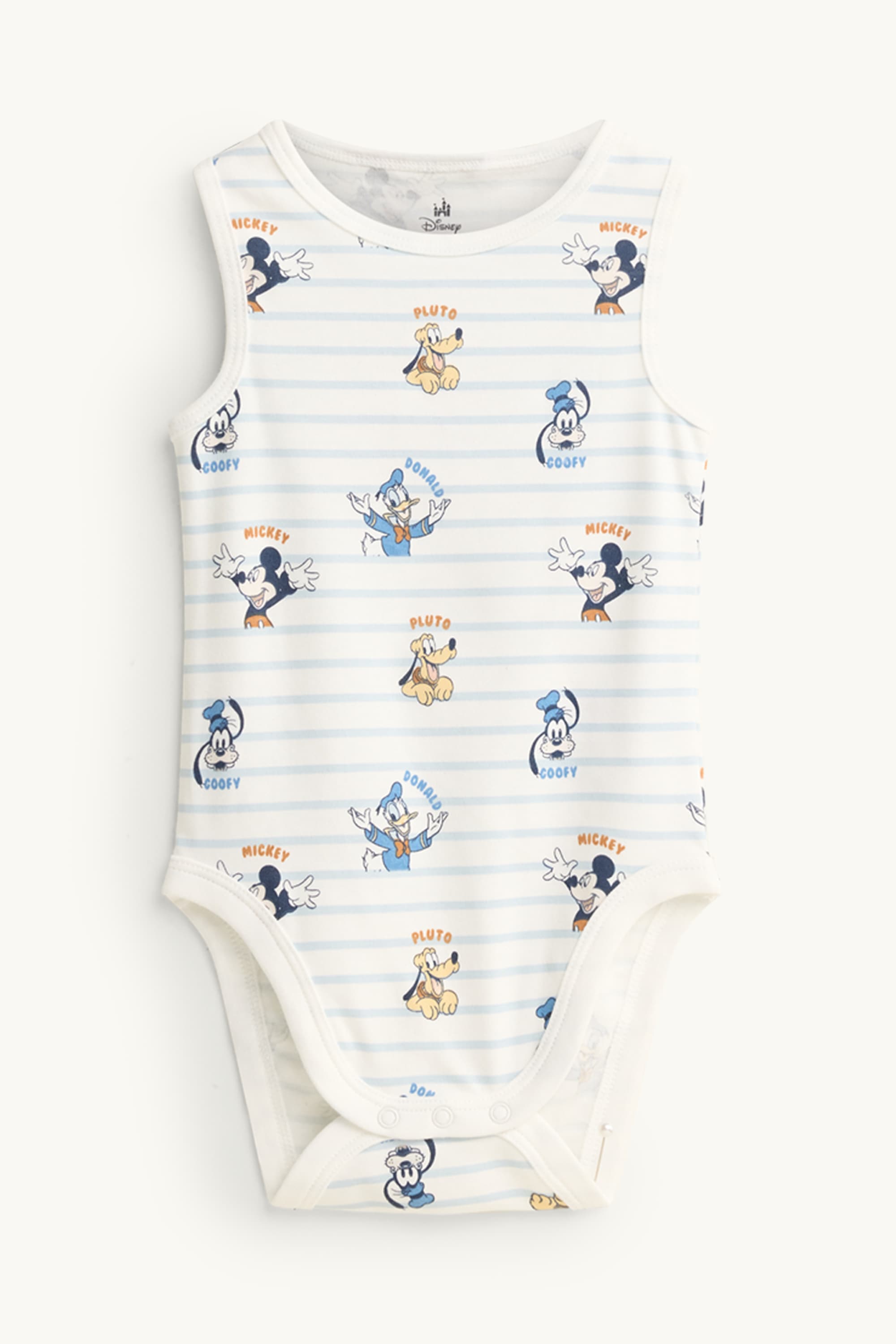 Disney - baby bodysuit - striped white