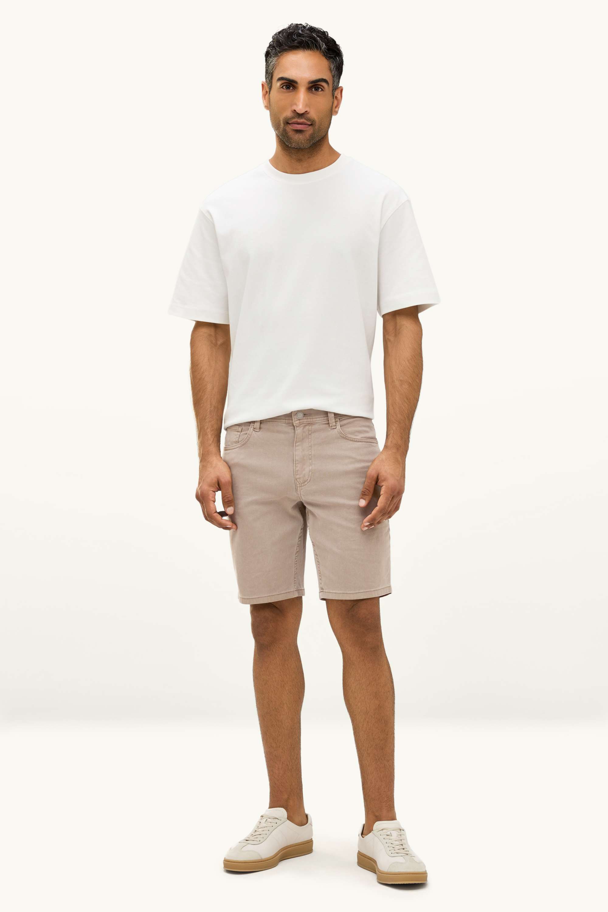 Denim shorts - Flex denim-brown