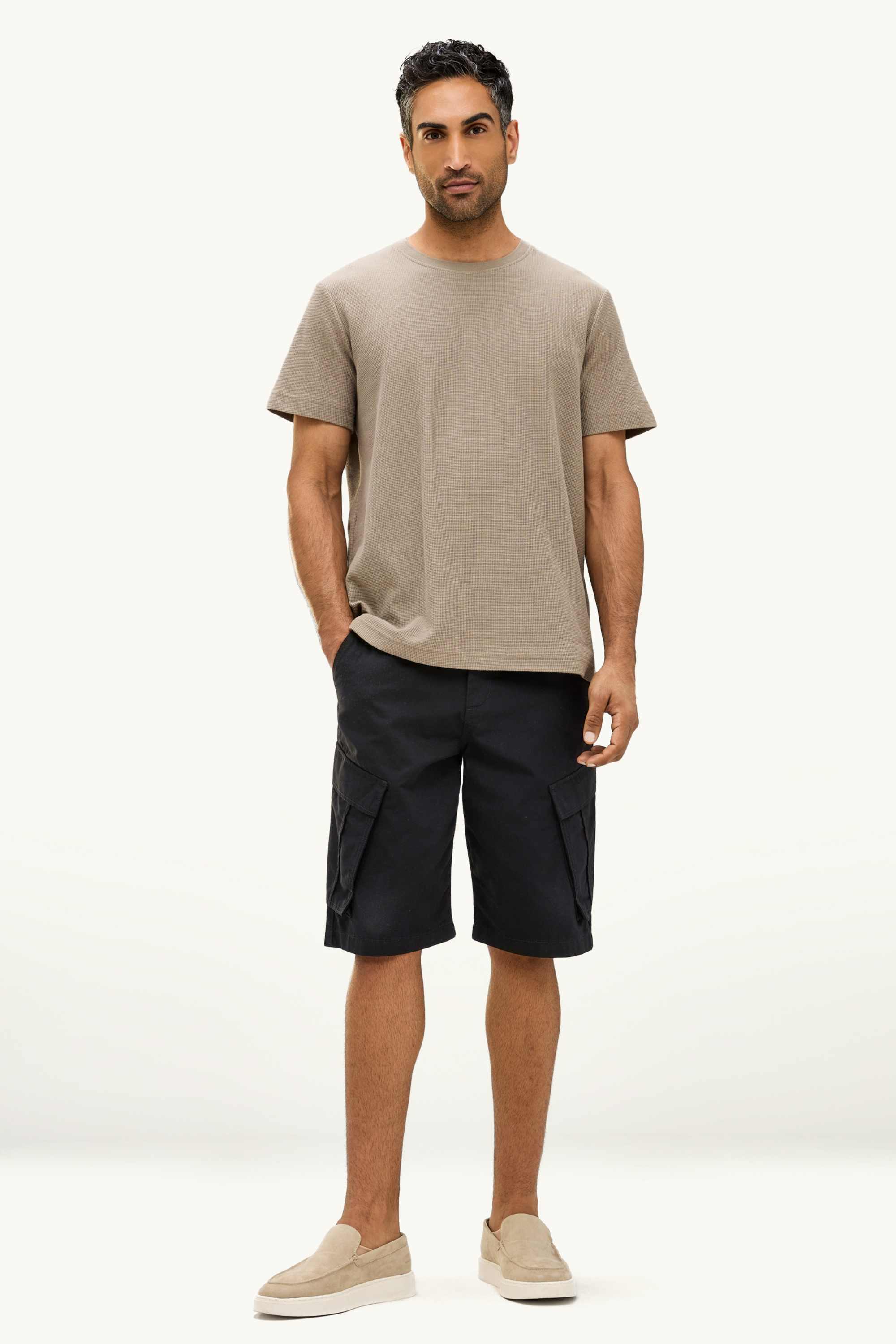 Denim cargo Bermuda shorts black