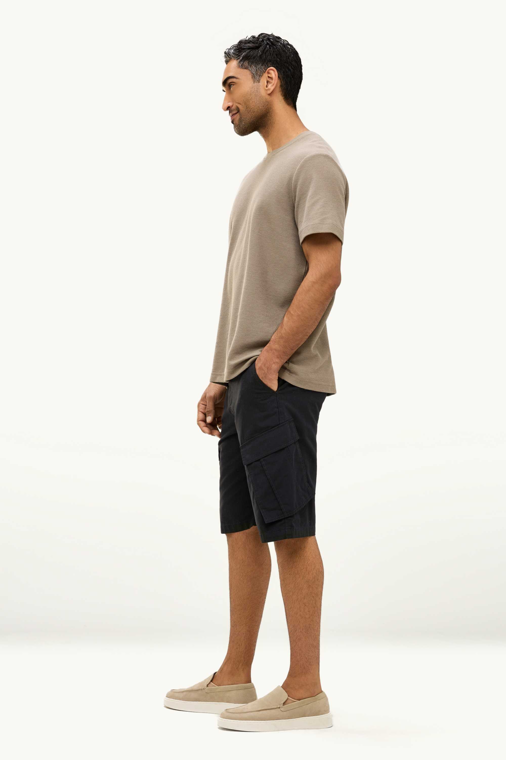 Denim cargo Bermuda shorts black