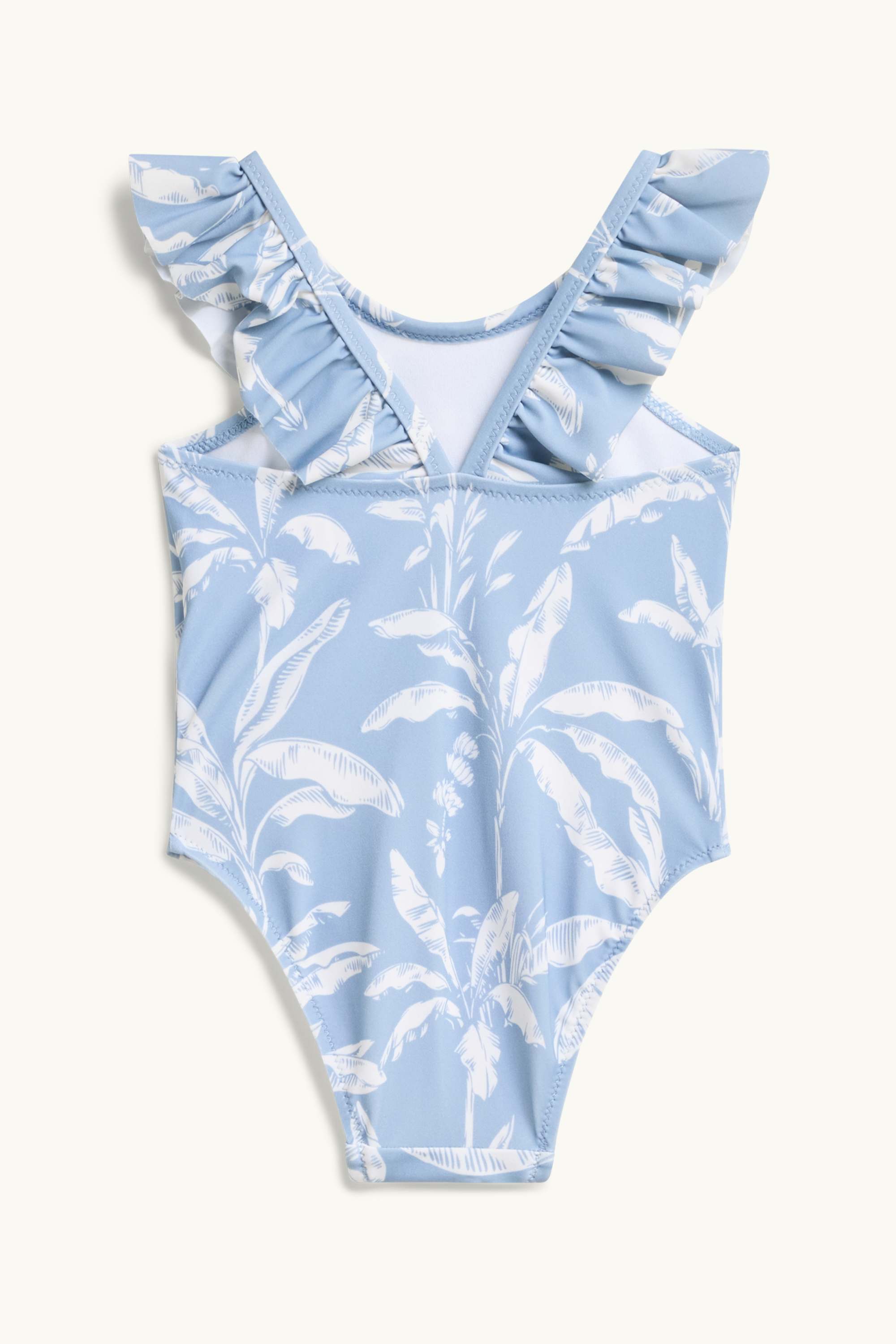 Mini Me - palm - baby swimsuit - LYCRA® XTRA LIFE™ light blue