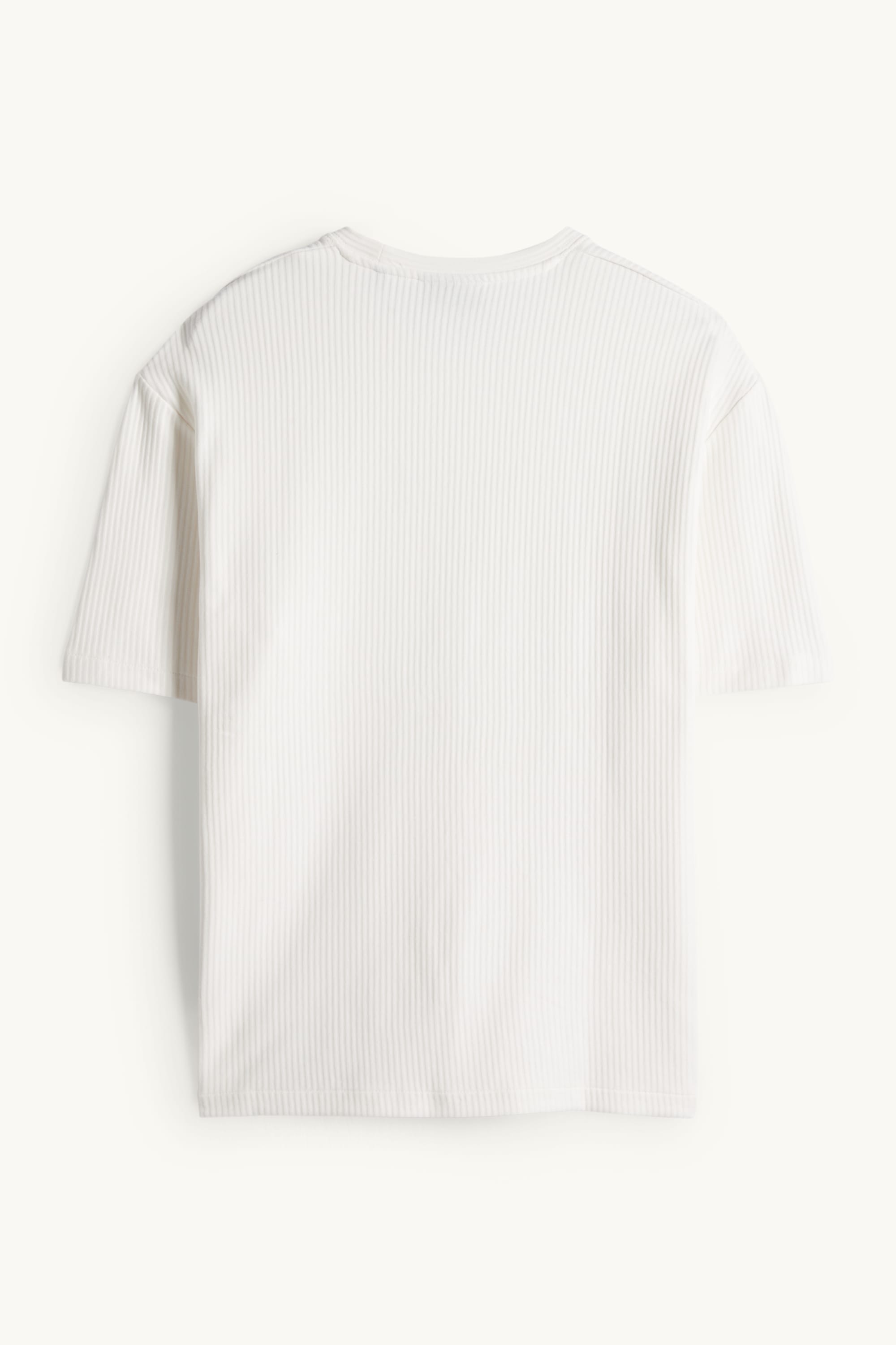 T-shirt - relaxed fit - ribbed white