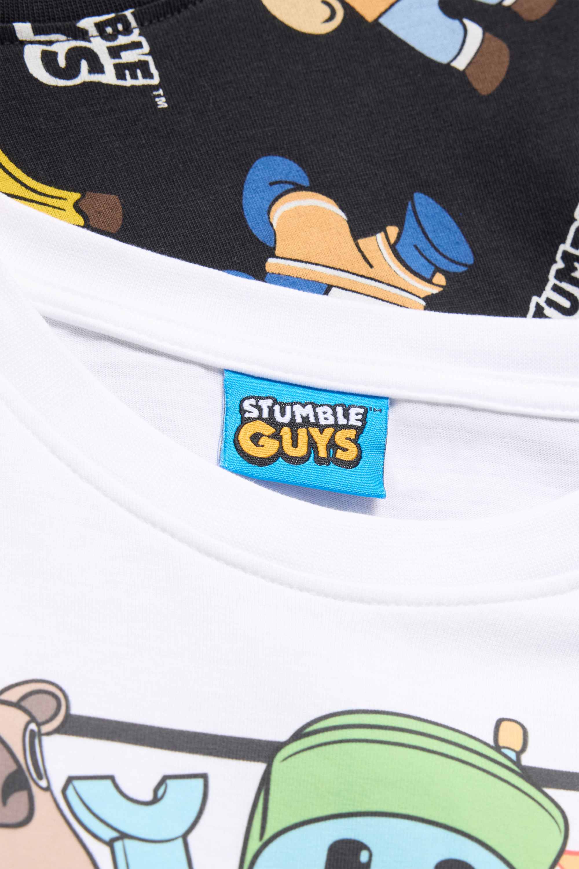Multipack of 2 - Stumble Guys - short sleeve T-shirt white / black